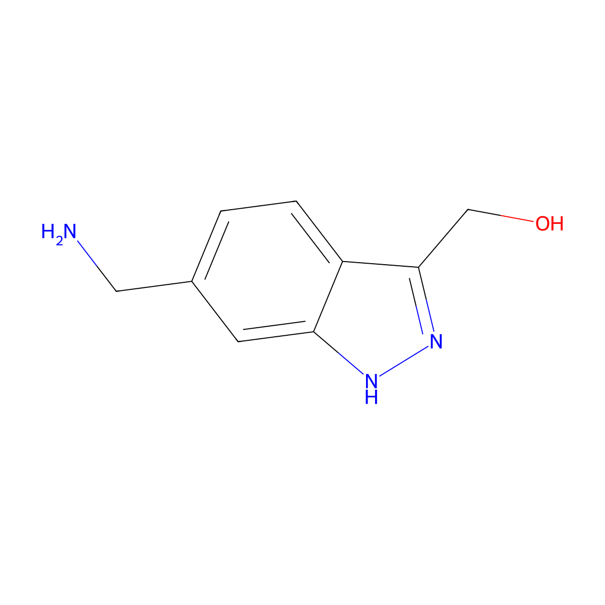 [6-(aminomethyl)-1H-indazol-3-yl]methanol molecular structure, CAS 2955712-02-2