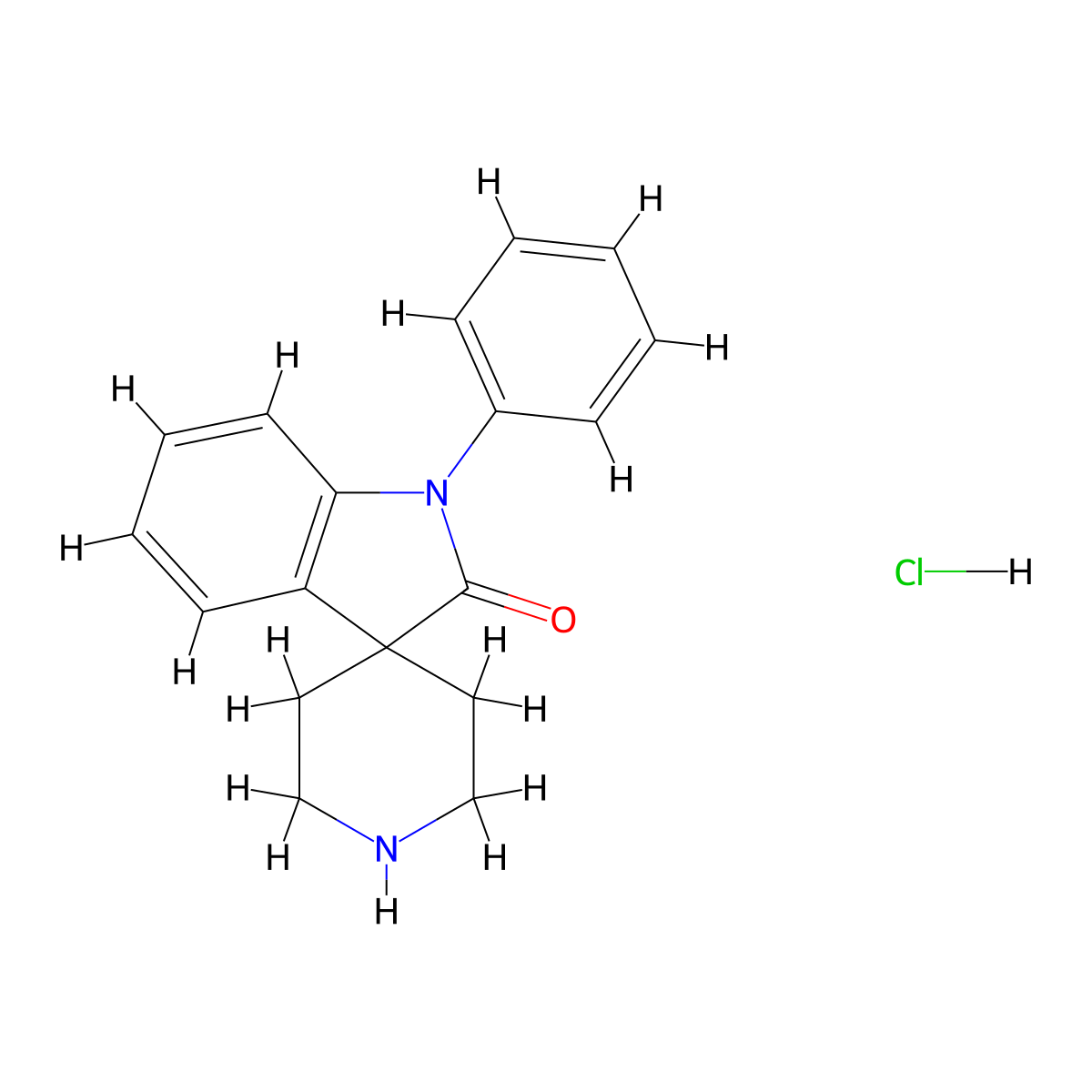 1-Phenyl-1,2-dihydrospiro[indole-3,4'-piperidin]-2-one hydrochloride molecular structure, CAS 2955712-05-5