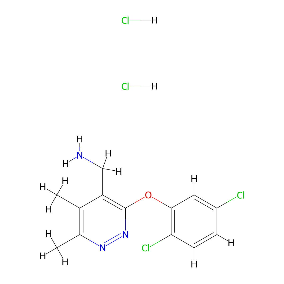1-[3-(2,5-Dichlorophenoxy)-5,6-dimethylpyridazin-4-yl]methanamine dihydrochloride molecular structure, CAS 2955712-08-8