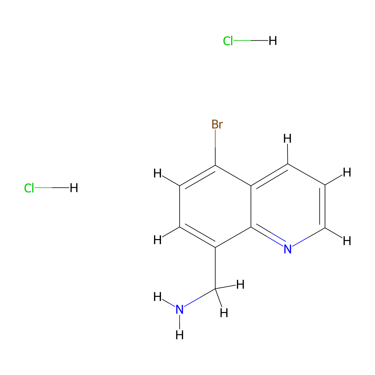 (5-Bromoquinolin-8-yl)methanamine;dihydrochloride molecular structure, CAS 2955712-13-5
