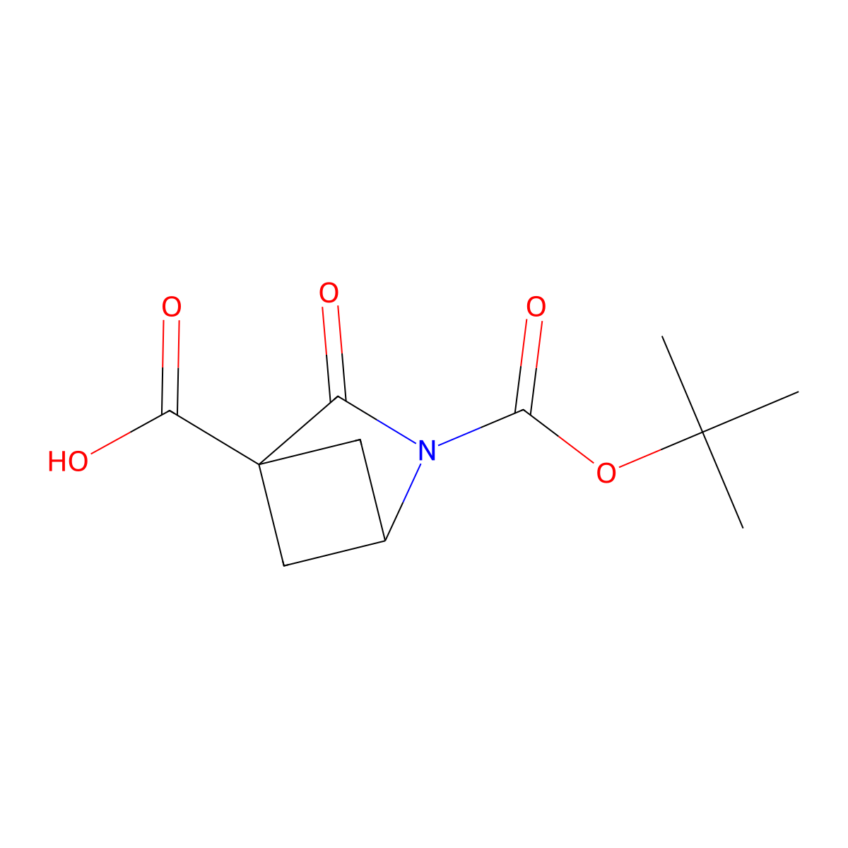 2-[(Tert-butoxy)carbonyl]-3-oxo-2-azabicyclo[2.1.1]hexane-4-carboxylic acid molecular structure, CAS 2955712-14-6