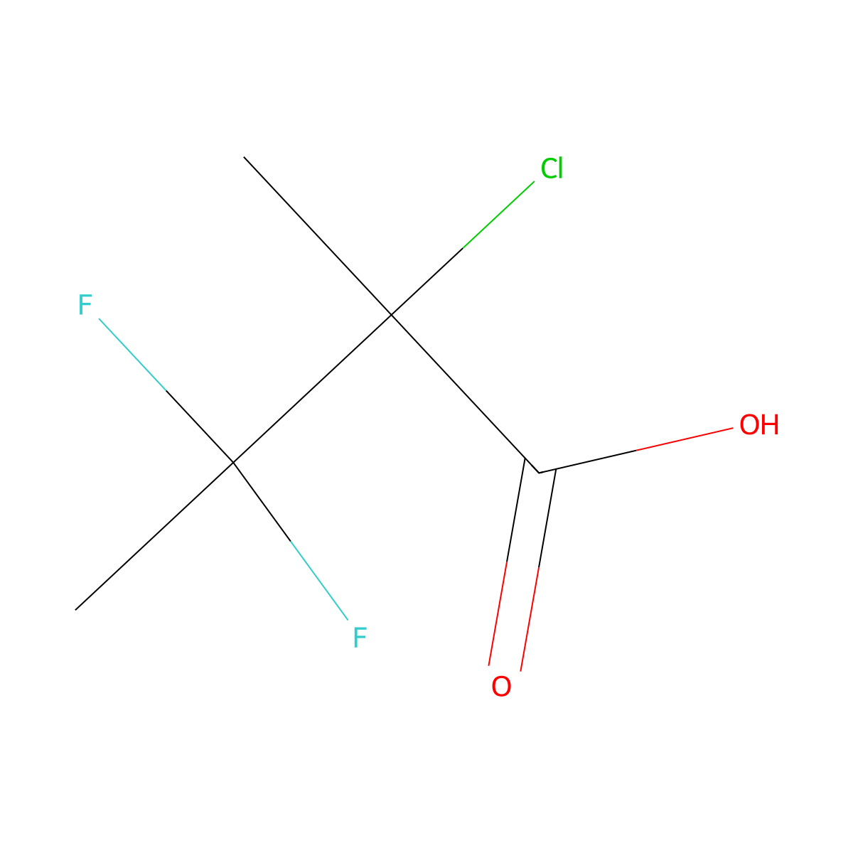 2-Chloro-3,3-difluoro-2-methylbutanoic acid molecular structure, CAS 2955712-17-9