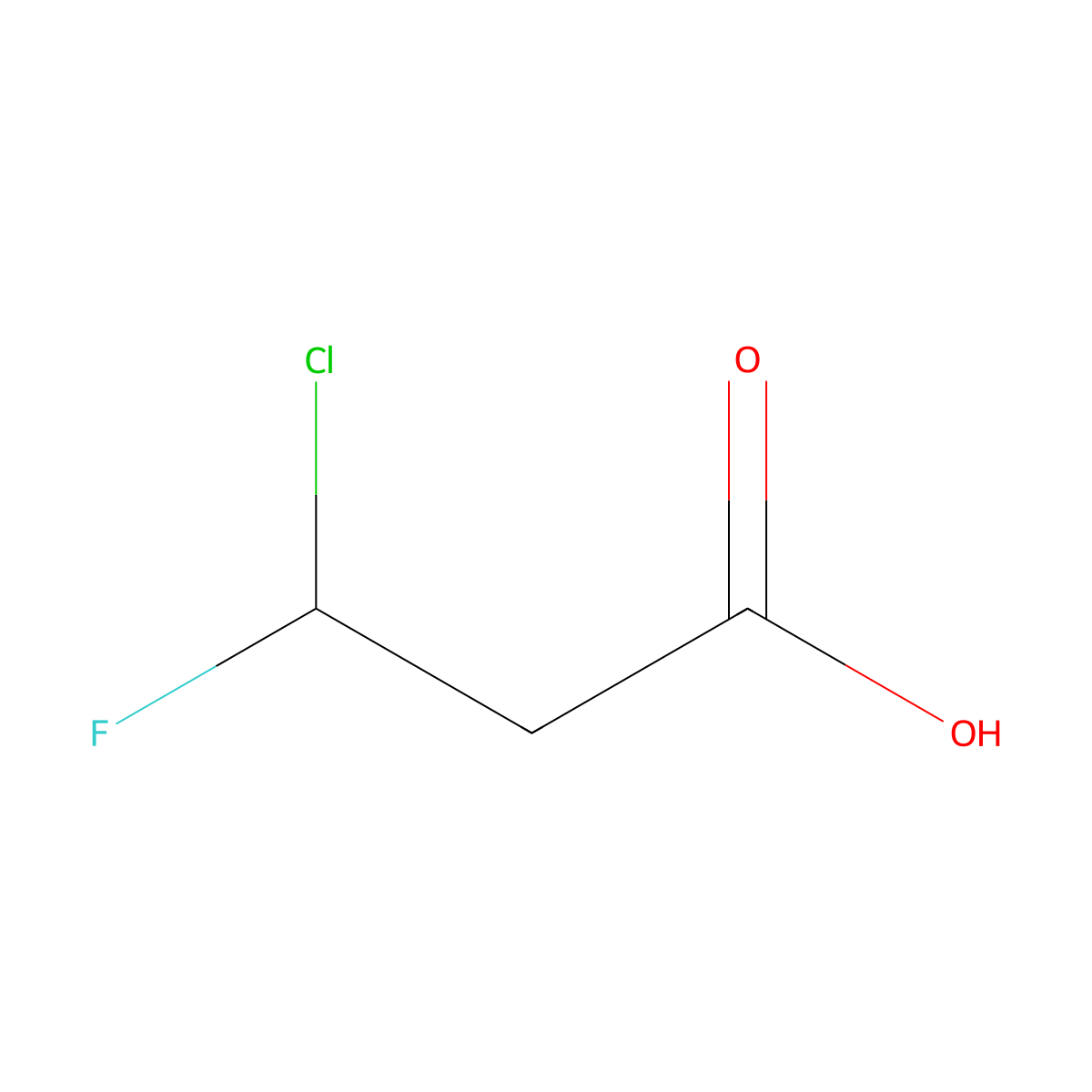 3-Chloro-3-fluoropropanoic acid molecular structure, CAS 2955712-23-7