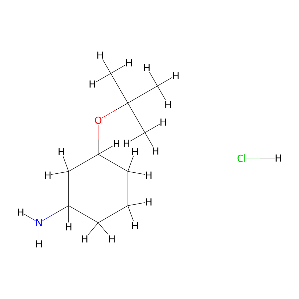 3-[(2-Methylpropan-2-yl)oxy]cyclohexan-1-amine;hydrochloride molecular structure, CAS 2955712-45-3
