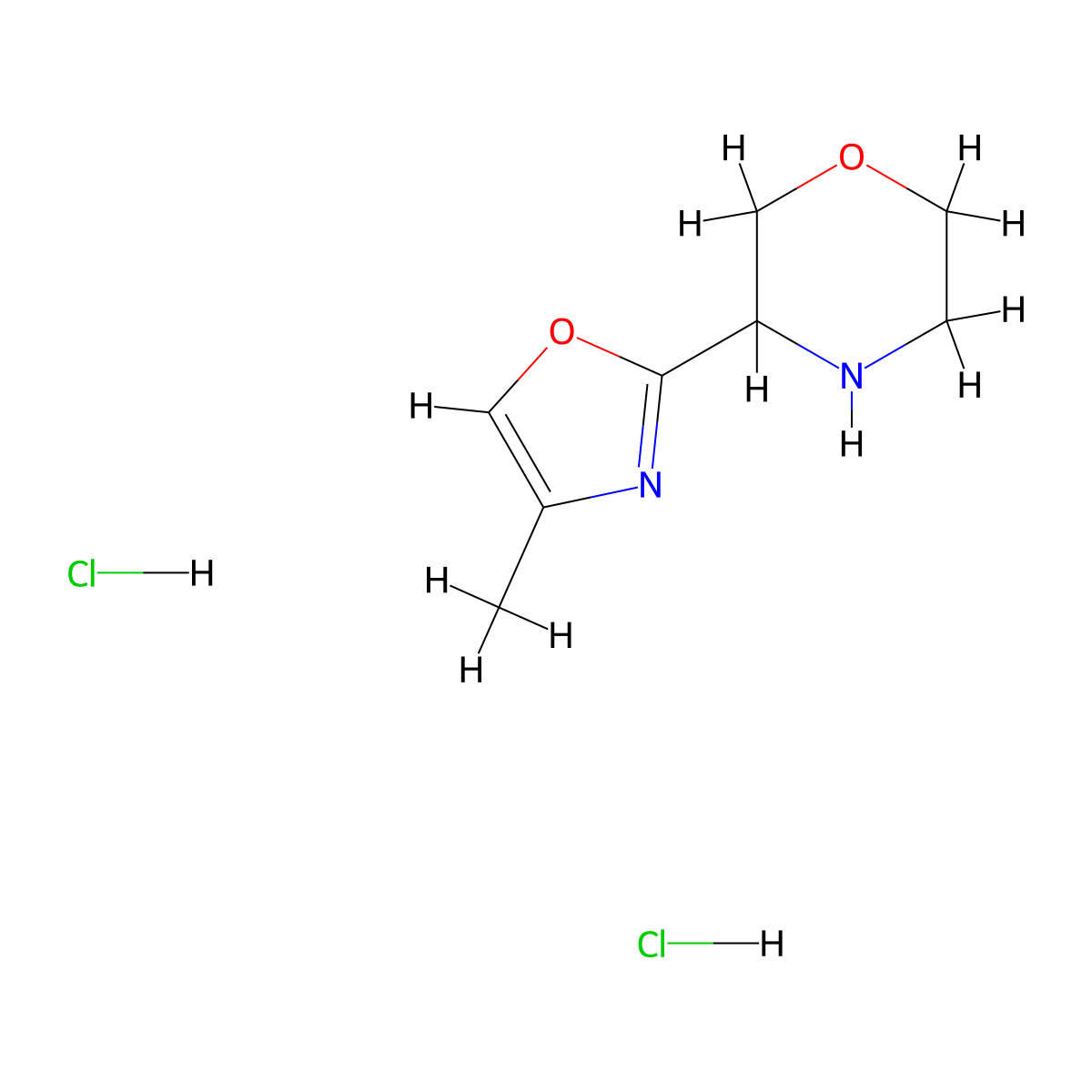 3-(4-Methyl-1,3-oxazol-2-yl)morpholine dihydrochloride molecular structure, CAS 2955712-69-1