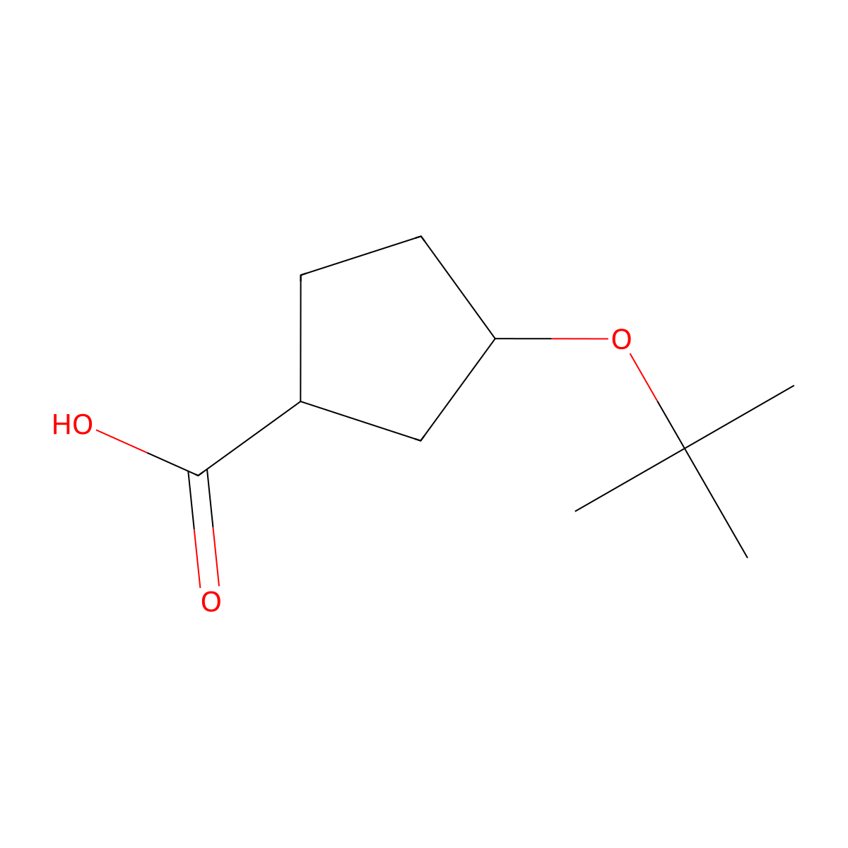 3-(Tert-butoxy)cyclopentane-1-carboxylic acid molecular structure, CAS 2955712-77-1