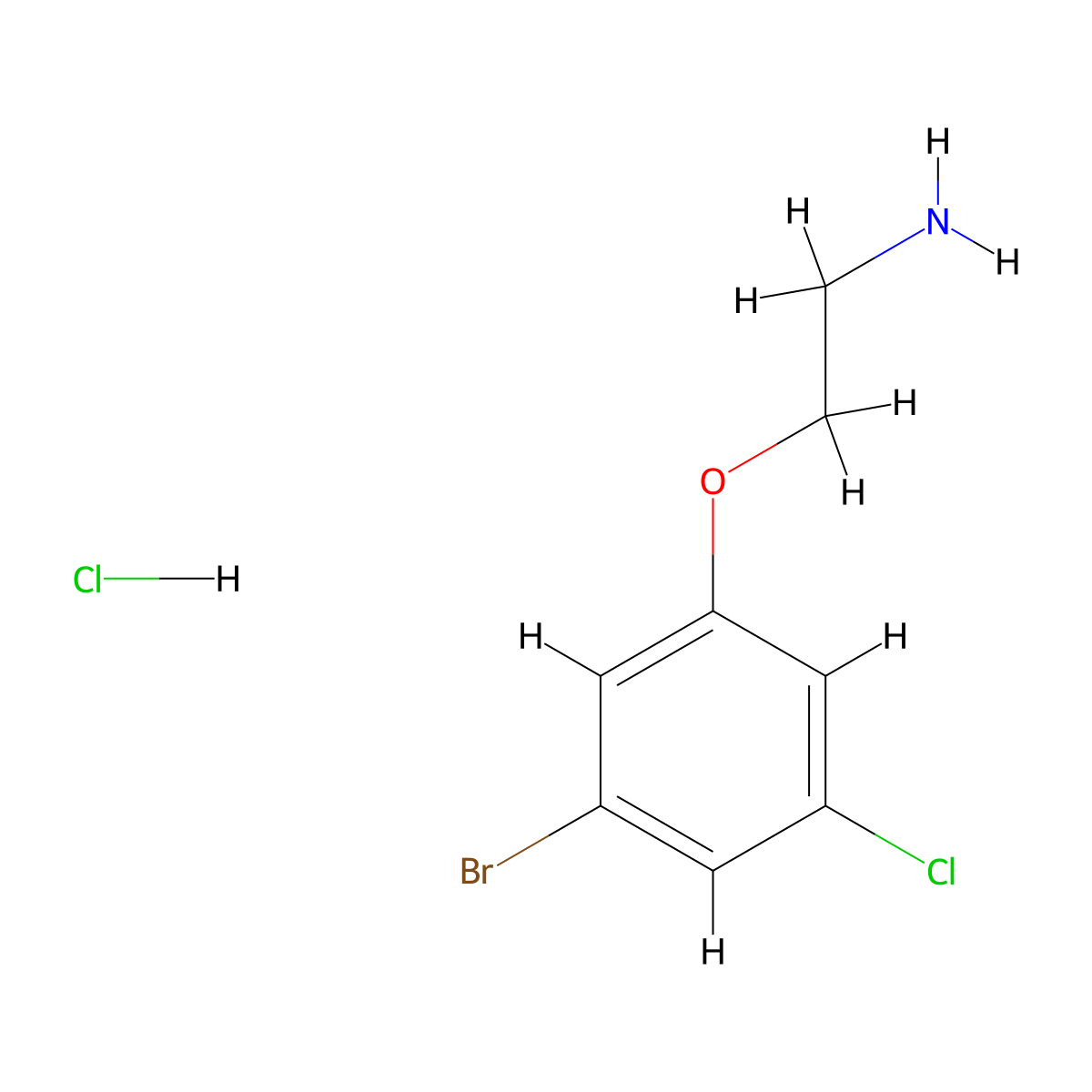2-(3-Bromo-5-chlorophenoxy)ethan-1-amine hydrochloride molecular structure, CAS 2955712-81-7