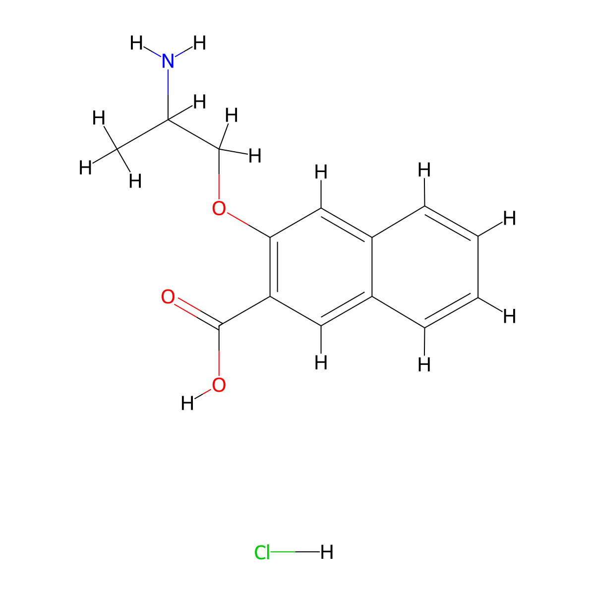 3-(2-Aminopropoxy)naphthalene-2-carboxylic acid hydrochloride molecular structure, CAS 2955712-83-9