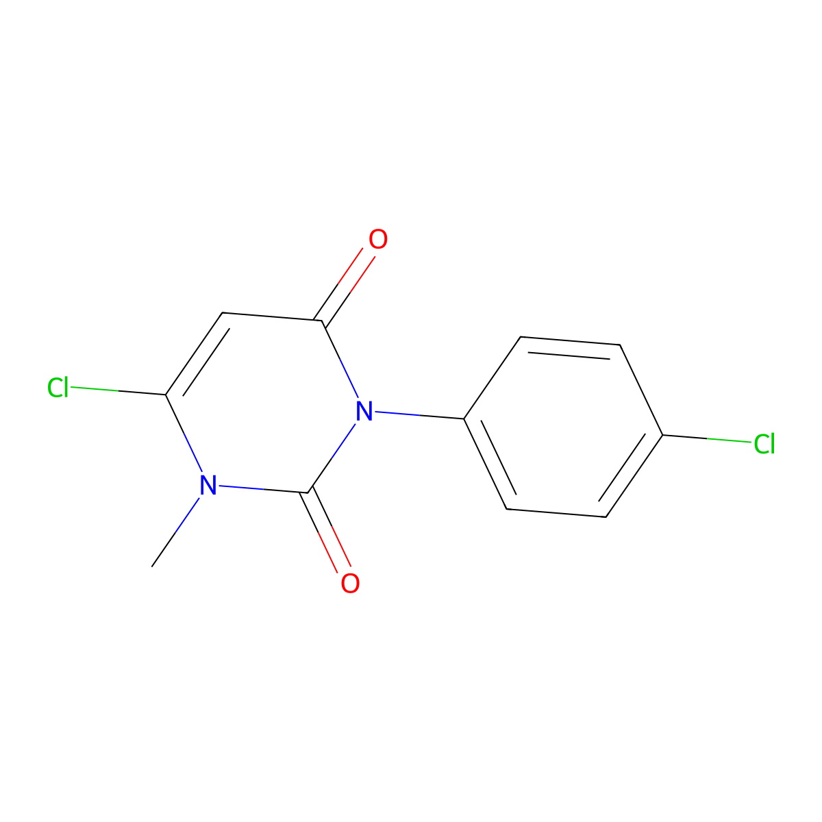 6-Chloro-3-(4-chlorophenyl)-1-methyl-1,2,3,4-tetrahydropyrimidine-2,4-dione molecular structure, CAS 2955712-87-3