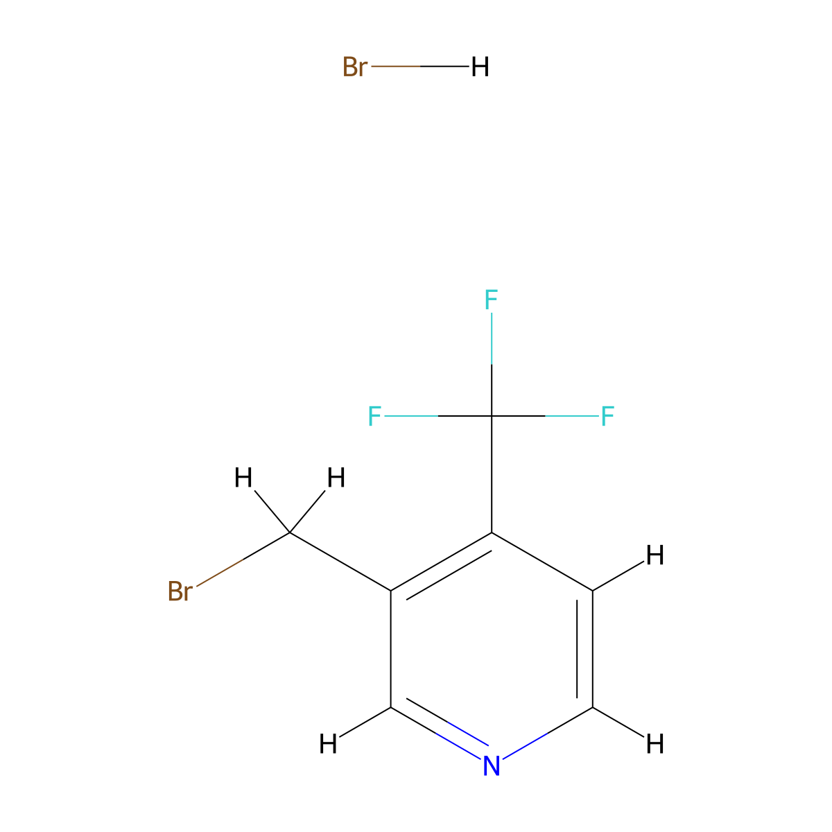 3-(Bromomethyl)-4-(trifluoromethyl)pyridine hydrobromide molecular structure, CAS 2955712-89-5
