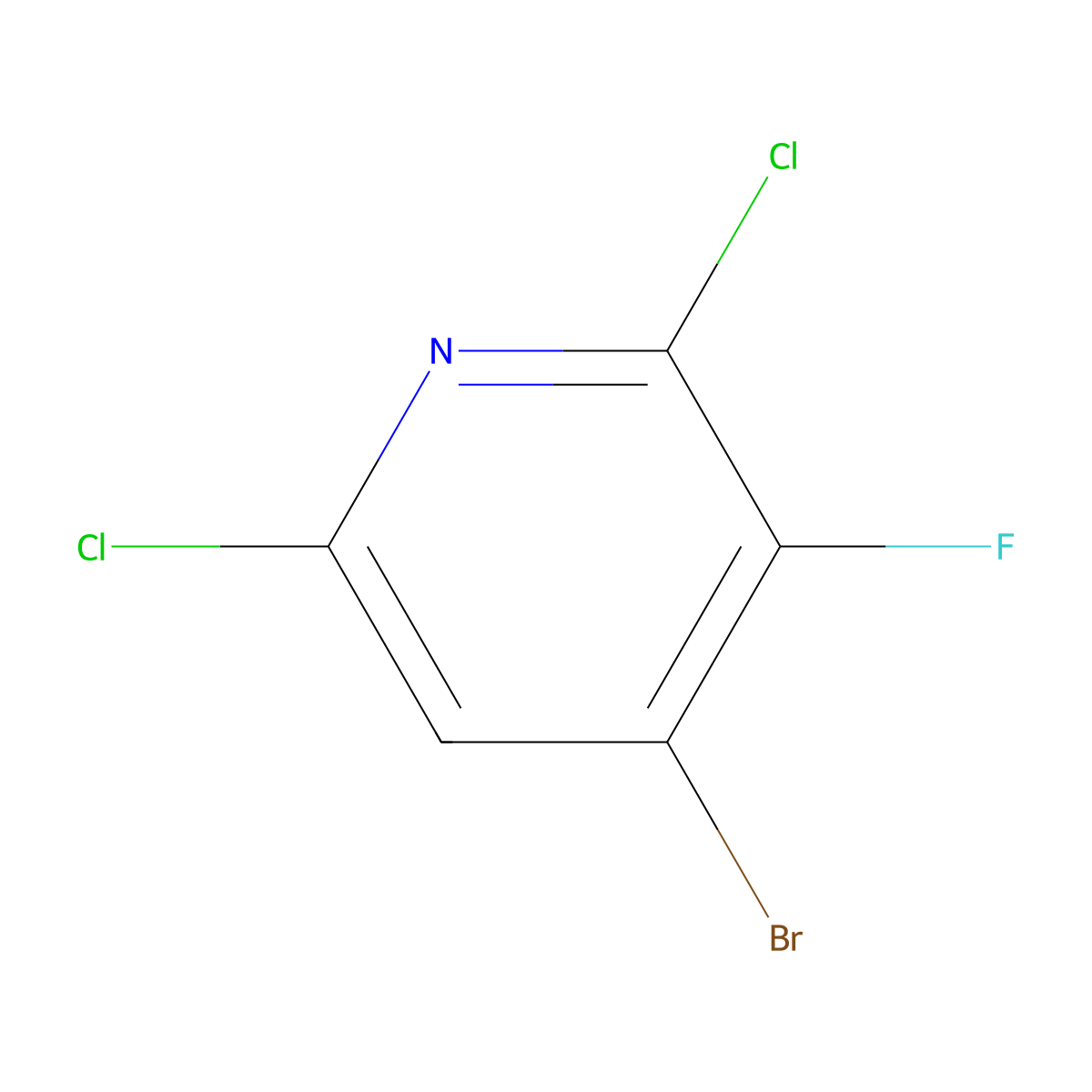 4-Bromo-2,6-dichloro-3-fluoropyridine molecular structure, CAS 2955712-99-7