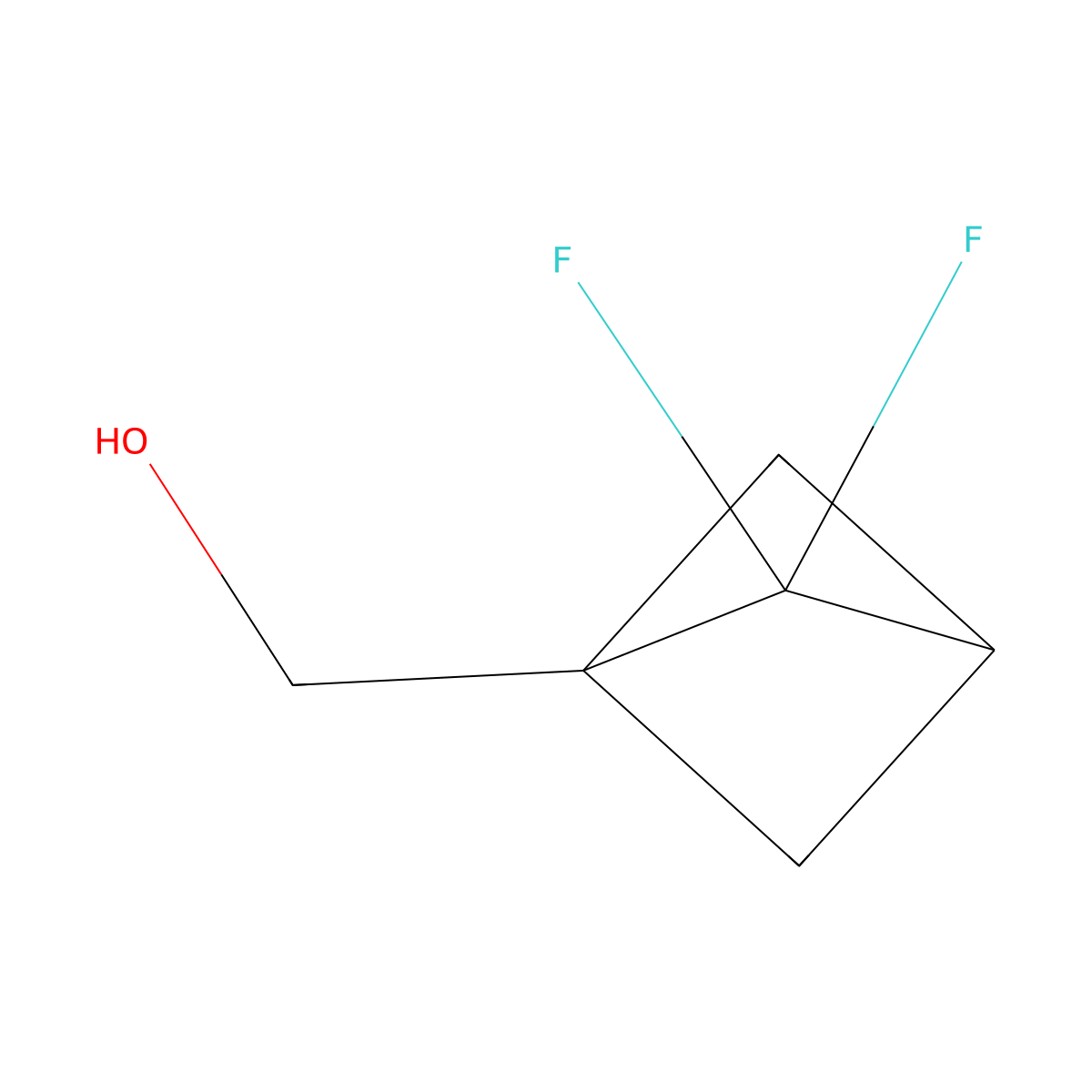 (2,2-Difluoro-1-bicyclo[1.1.1]pentanyl)methanol molecular structure, CAS 2955713-00-3