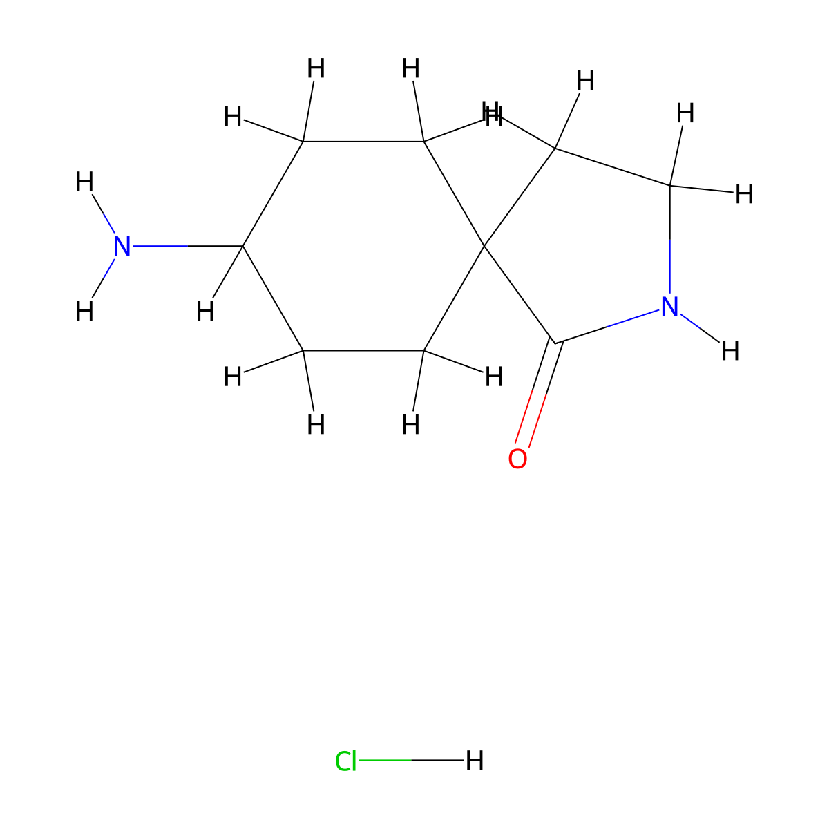 8-Amino-2-azaspiro[4.5]decan-1-one hydrochloride molecular structure, CAS 2955713-09-2