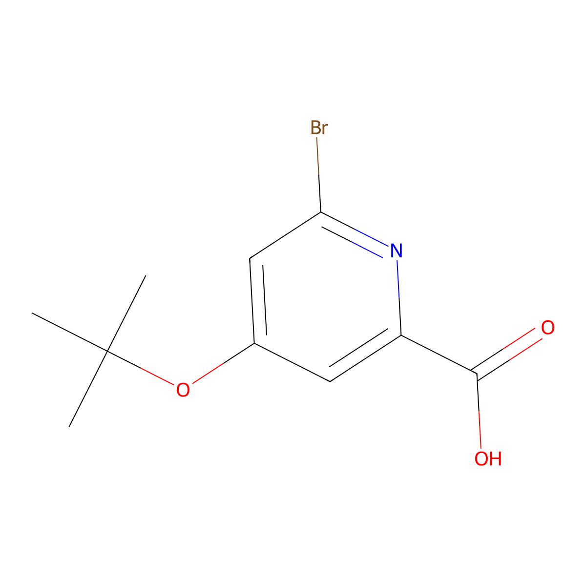 6-Bromo-4-(tert-butoxy)pyridine-2-carboxylic acid molecular structure, CAS 2955713-15-0