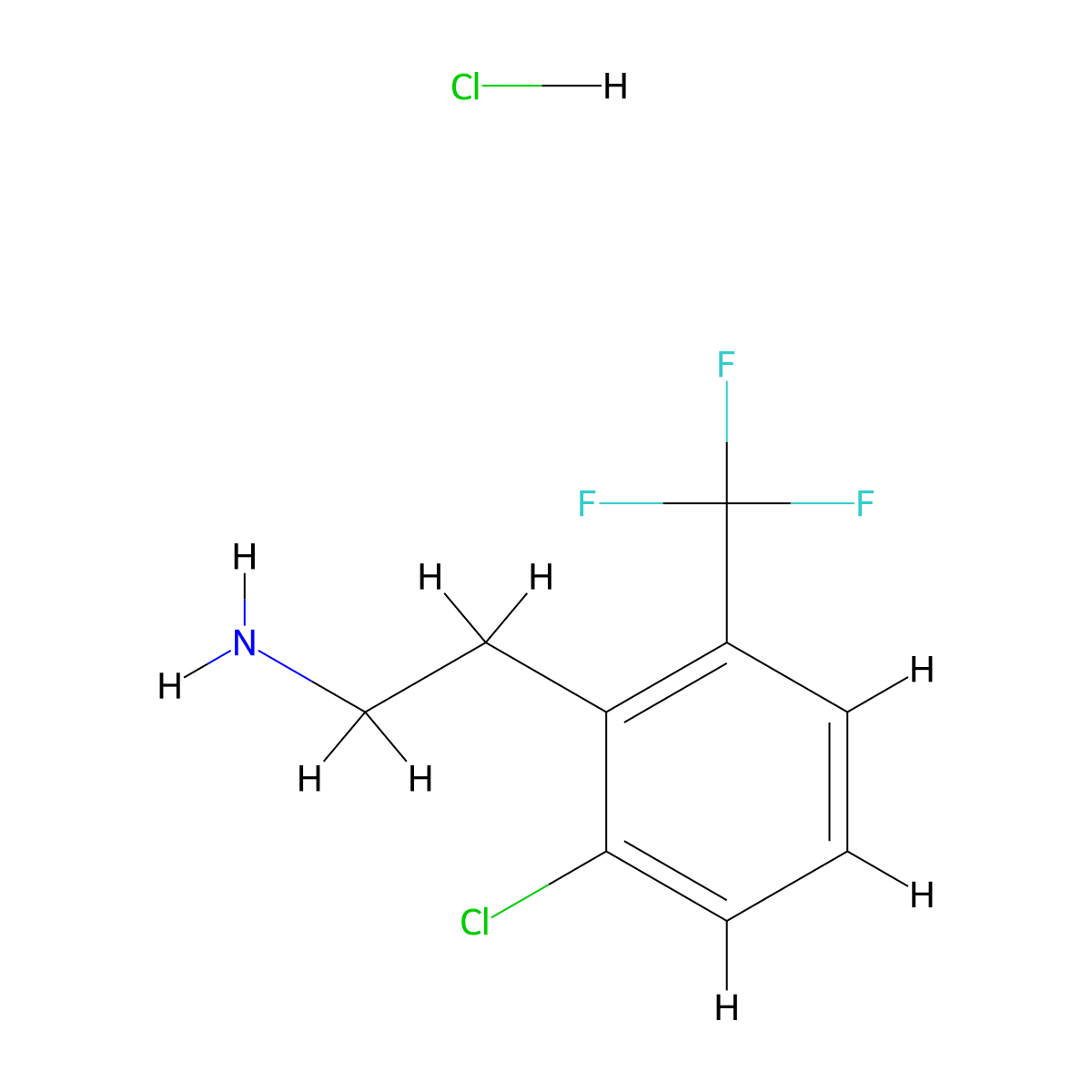 2-[2-Chloro-6-(trifluoromethyl)phenyl]ethan-1-amine hydrochloride molecular structure, CAS 2955713-21-8