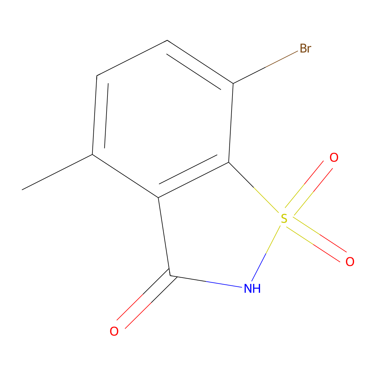 7-Bromo-4-methyl-2,3-dihydro-1lambda6,2-benzothiazole-1,1,3-trione molecular structure, CAS 2955713-29-6