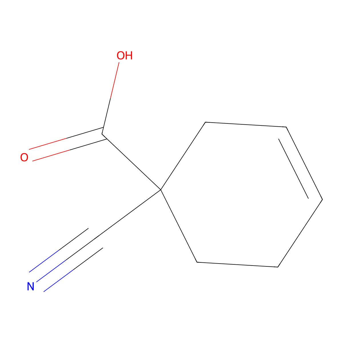1-Cyanocyclohex-3-ene-1-carboxylic acid molecular structure, CAS 2955713-32-1