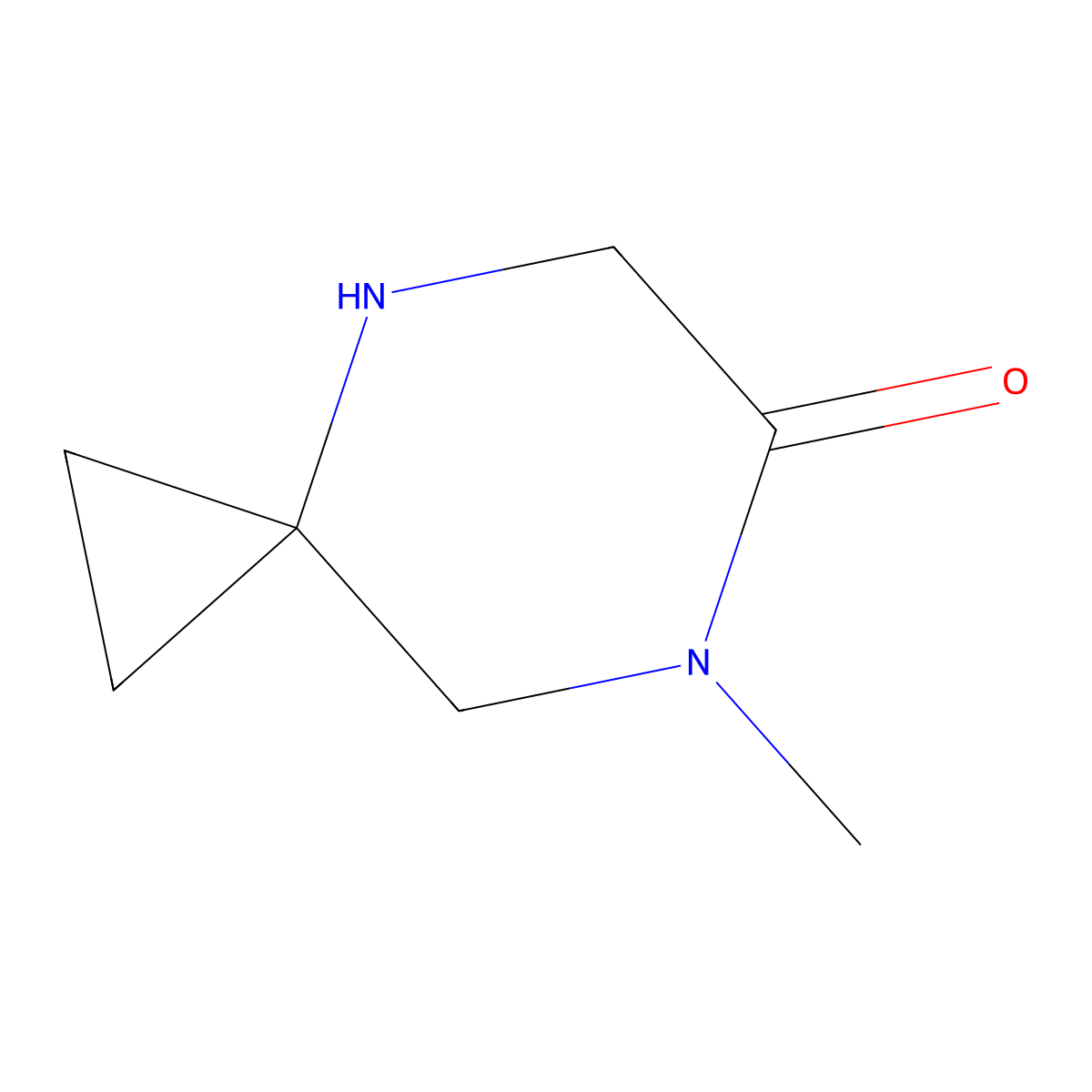 7-Methyl-4,7-diazaspiro(2.5)octan-6-one molecular structure, CAS 2955713-34-3