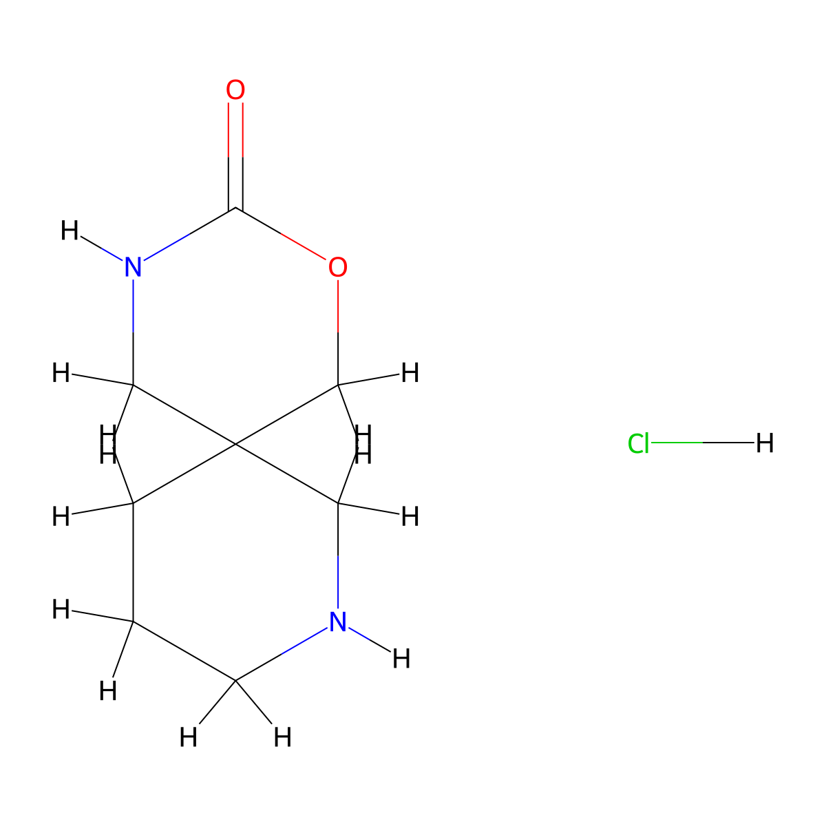 2-Oxa-4,8-diazaspiro[5.5]undecan-3-one hydrochloride molecular structure, CAS 2955713-37-6