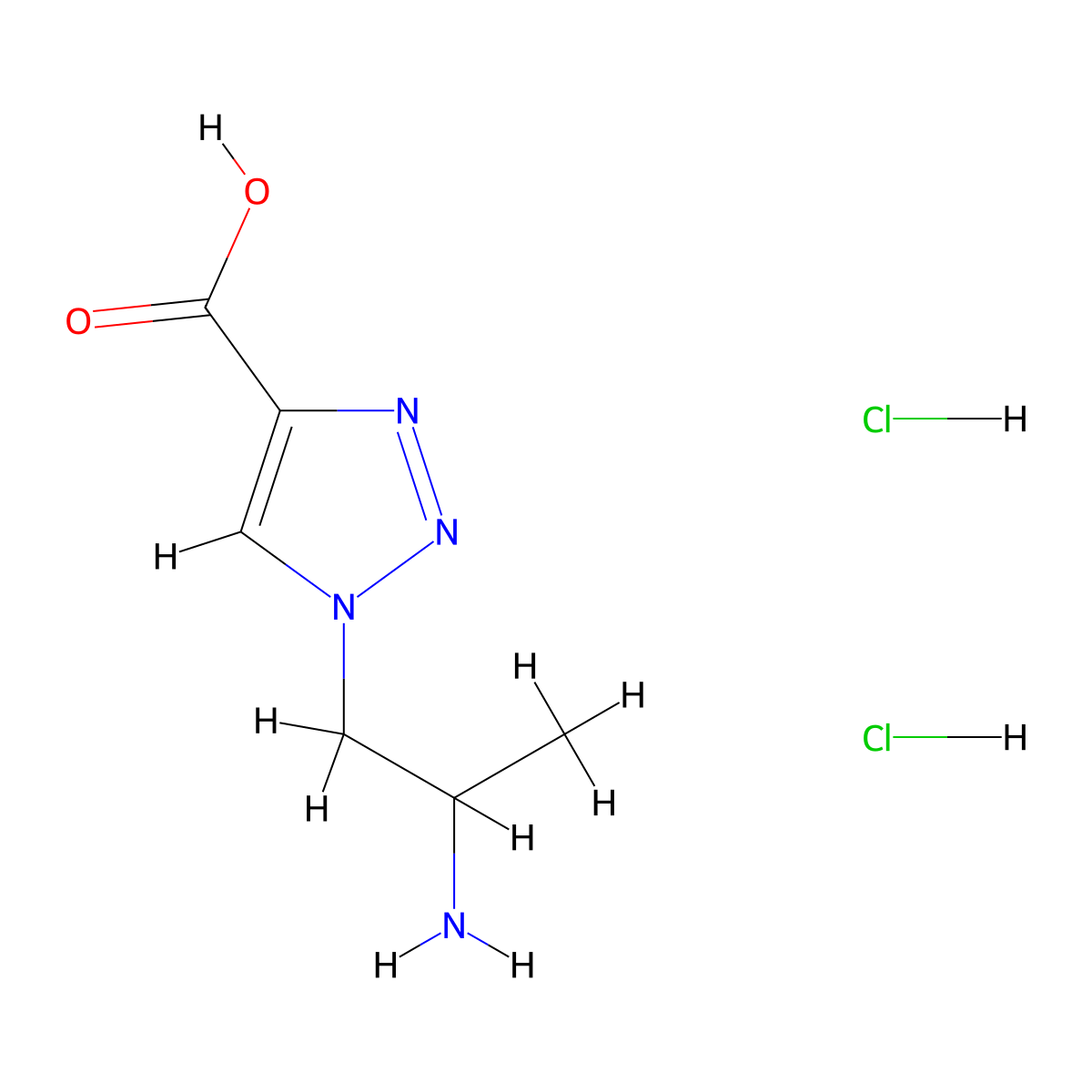 1-(2-aminopropyl)-1H-1,2,3-triazole-4-carboxylic acid dihydrochloride molecular structure, CAS 2955713-44-5