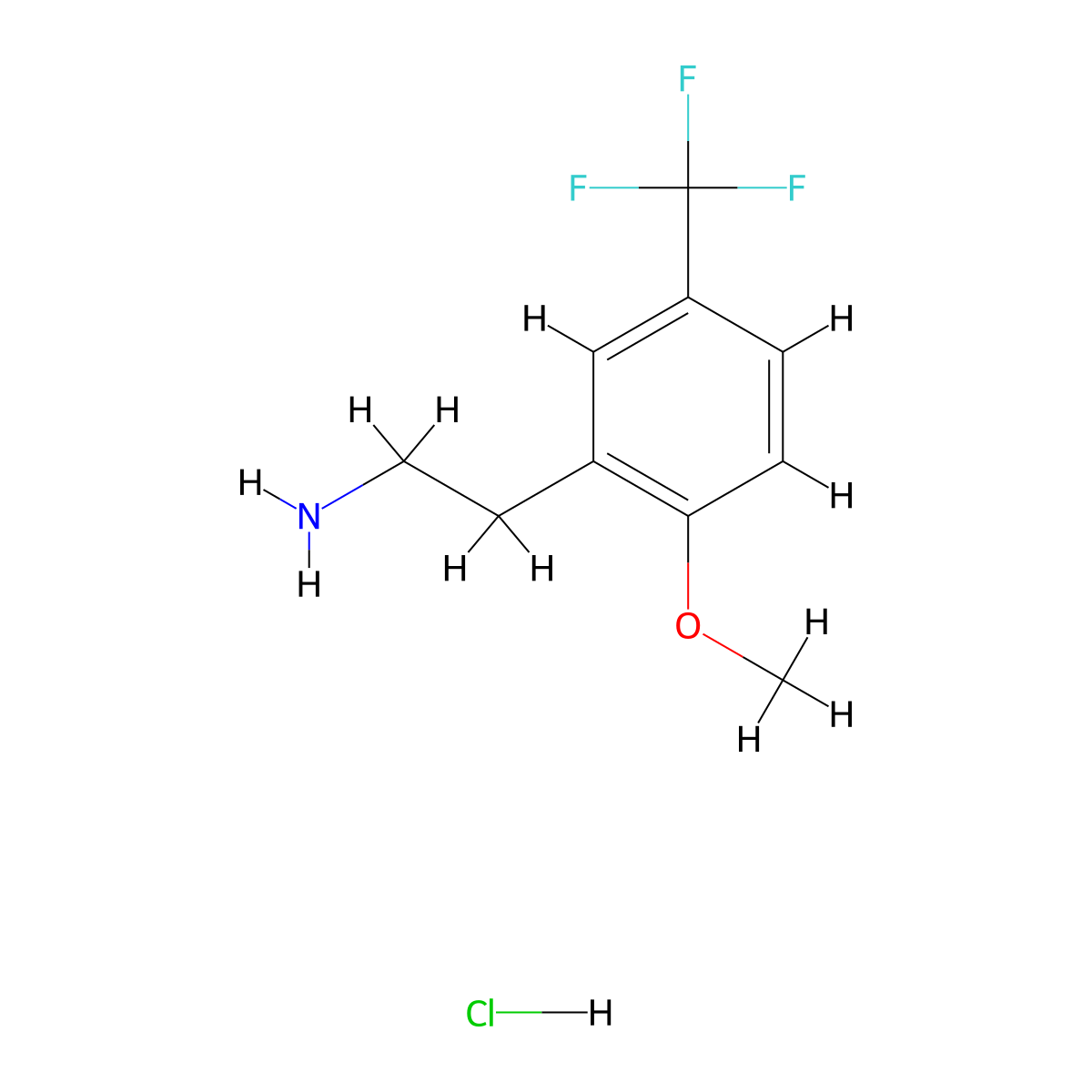 2-[2-Methoxy-5-(trifluoromethyl)phenyl]ethan-1-amine hydrochloride molecular structure, CAS 2955713-46-7
