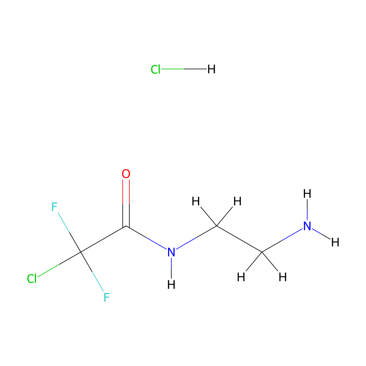 N-(2-aminoethyl)-2-chloro-2,2-difluoroacetamide hydrochloride molecular structure, CAS 2955713-55-8