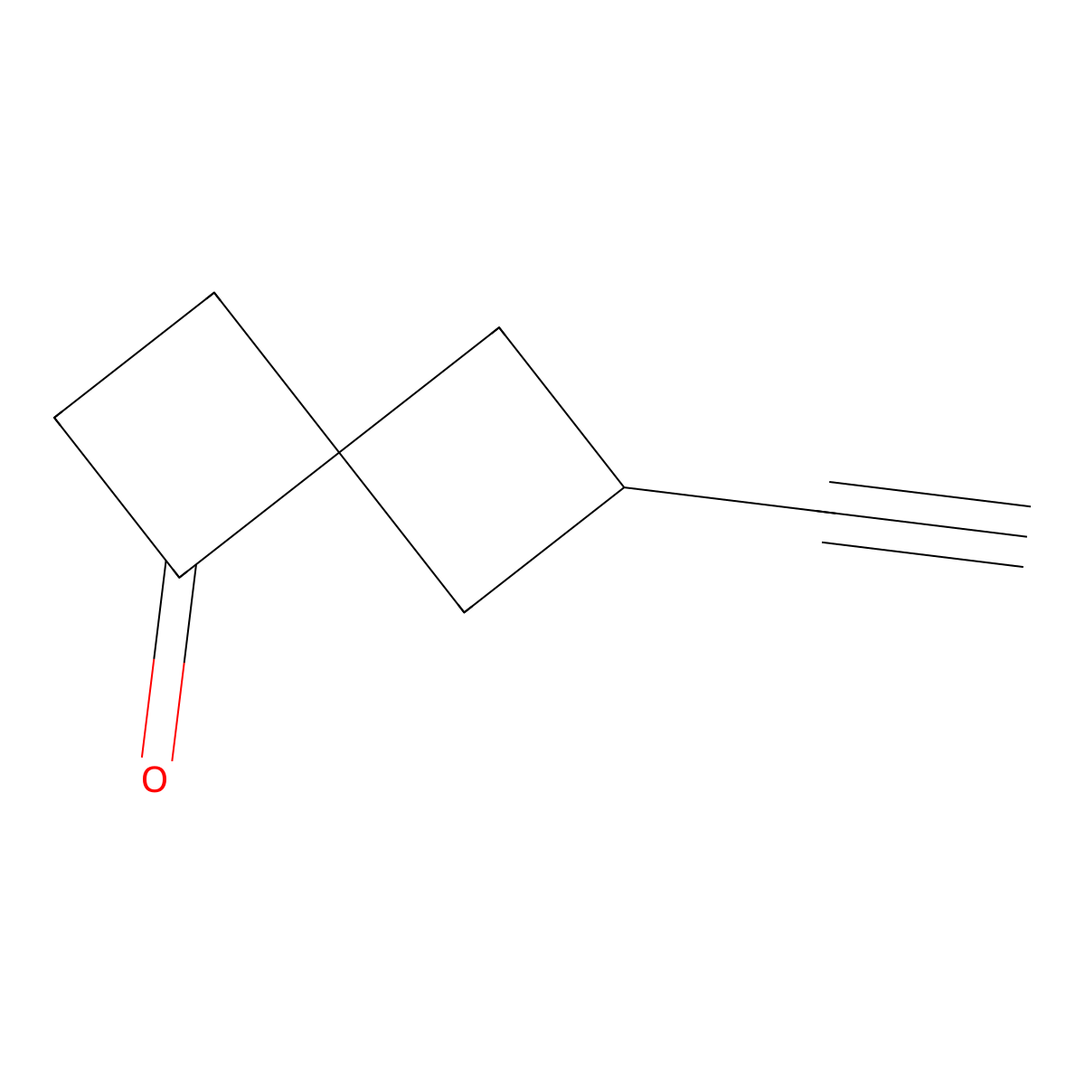 6-Ethynylspiro[3.3]heptan-1-one molecular structure, CAS 2955713-59-2
