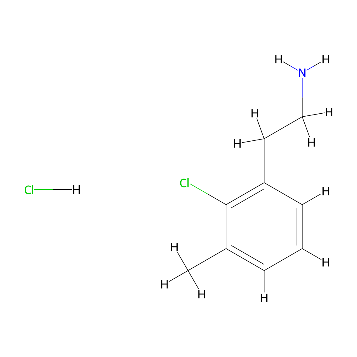 2-(2-Chloro-3-methylphenyl)ethan-1-amine hydrochloride molecular structure, CAS 2955713-60-5