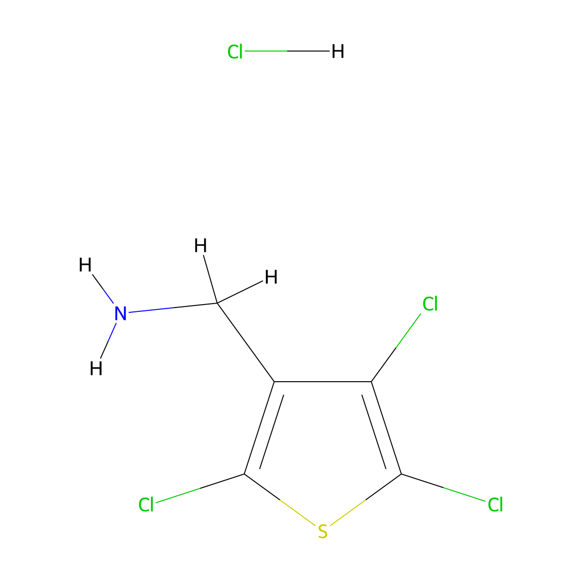 1-(2,4,5-Trichlorothiophen-3-yl)methanamine hydrochloride molecular structure, CAS 2955713-62-7