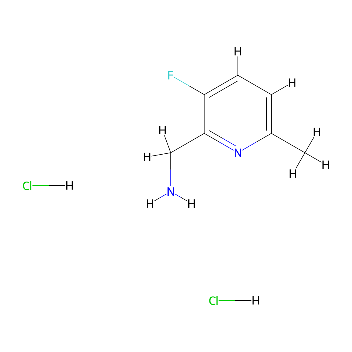 1-(3-Fluoro-6-methylpyridin-2-yl)methanamine dihydrochloride molecular structure, CAS 2955713-64-9