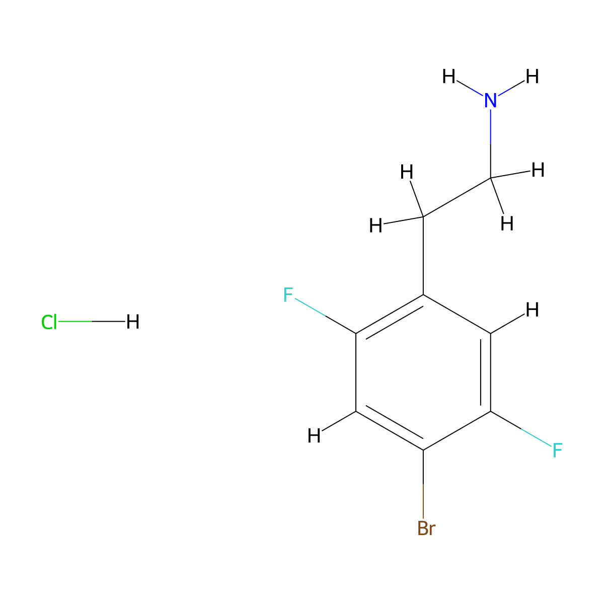 2-(4-Bromo-2,5-difluorophenyl)ethan-1-amine hydrochloride molecular structure, CAS 2955713-69-4
