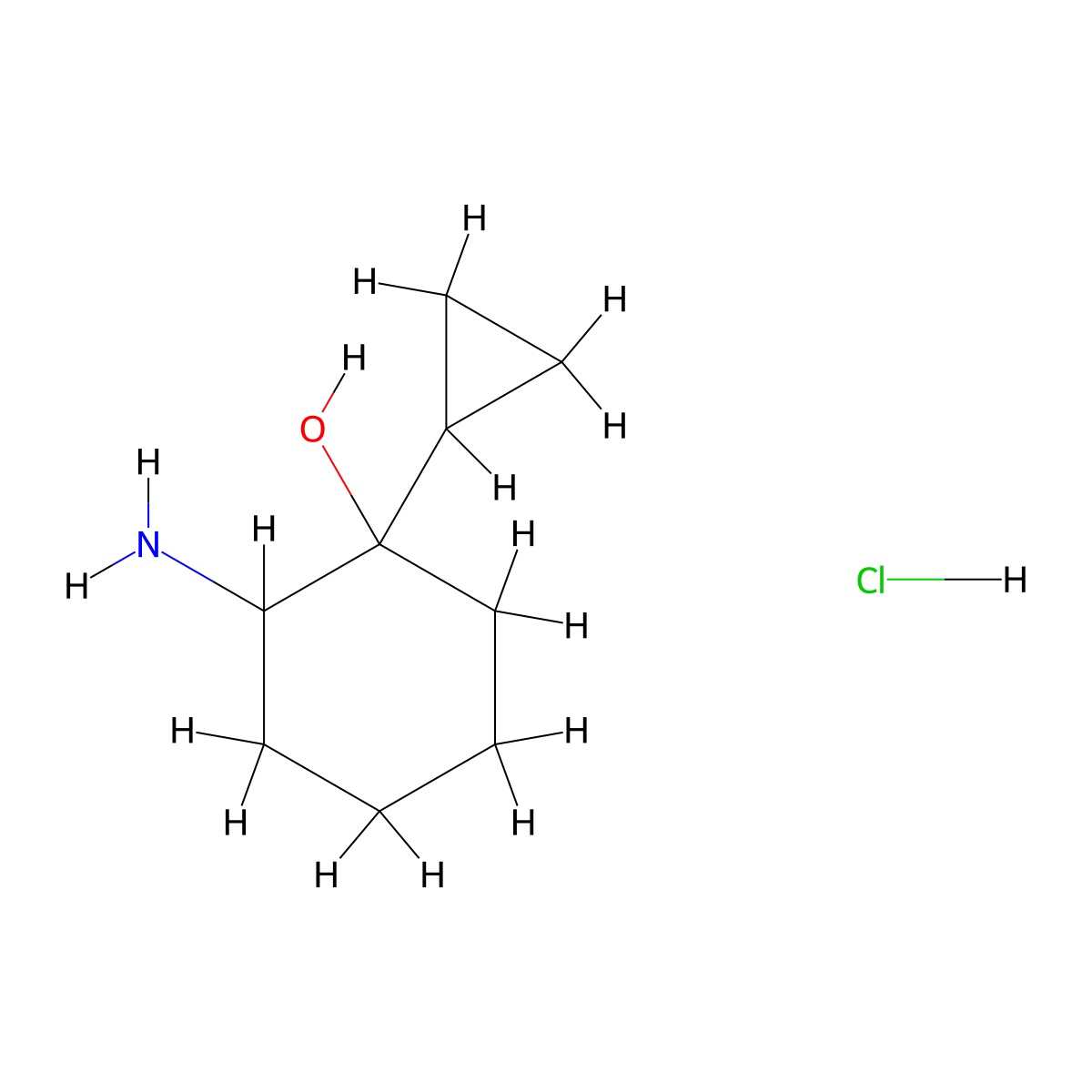 2-Amino-1-cyclopropylcyclohexan-1-ol hydrochloride molecular structure, CAS 2955713-73-0