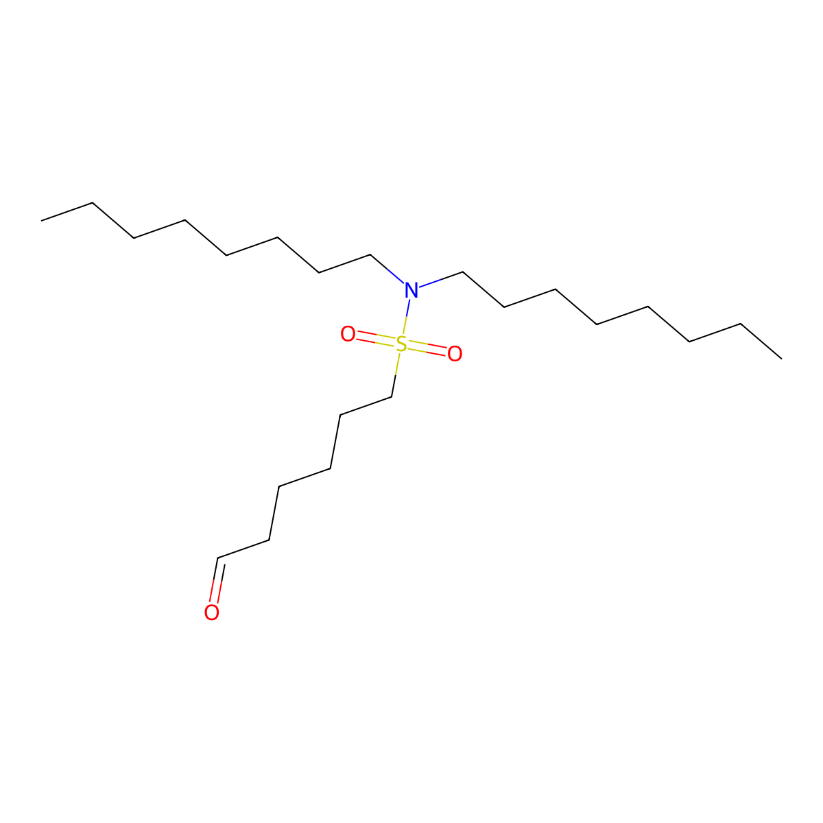 N,N-dioctyl-6-oxohexane-1-sulfonamide molecular structure, CAS 2955713-74-1