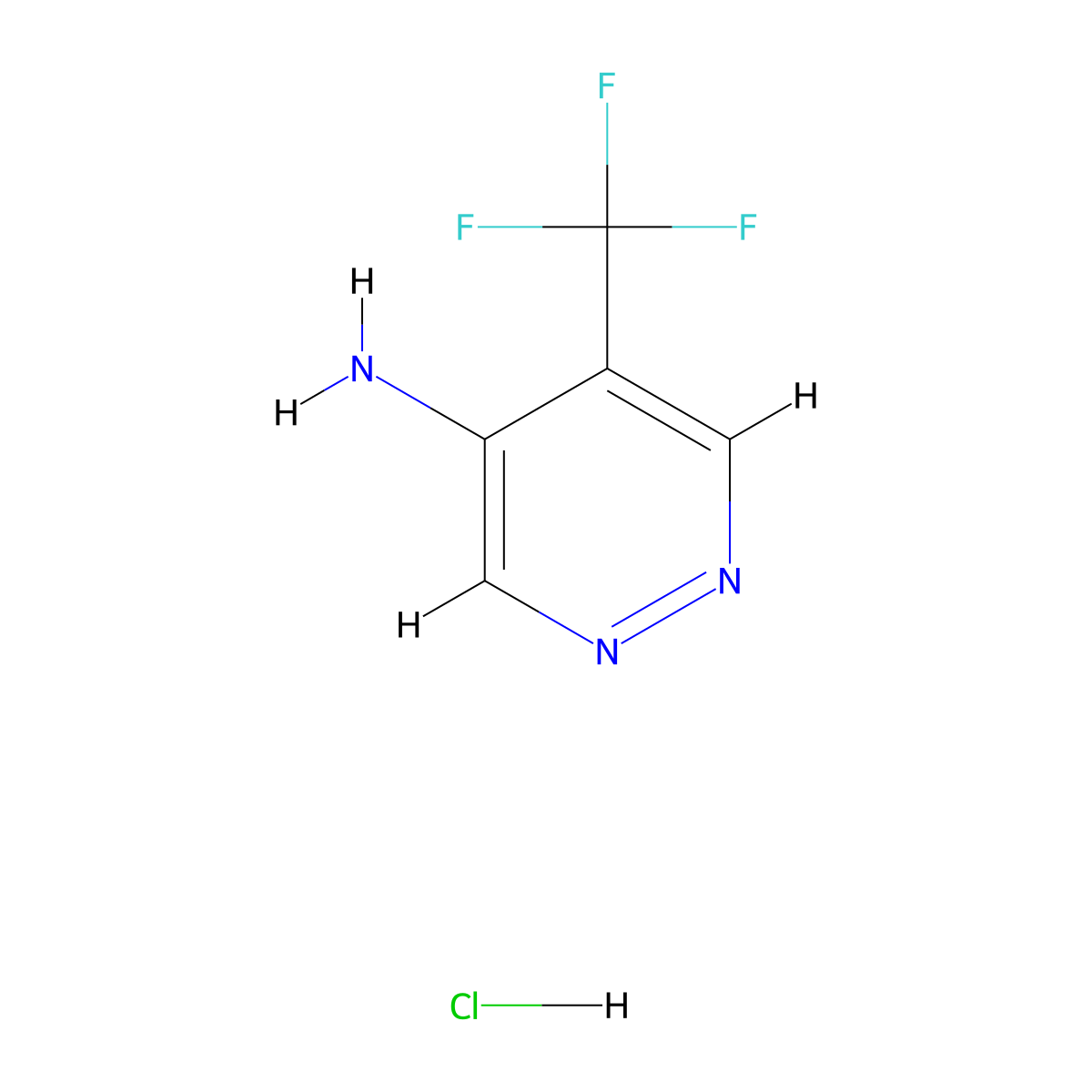 5-(Trifluoromethyl)pyridazin-4-amine hydrochloride molecular structure, CAS 2955713-77-4