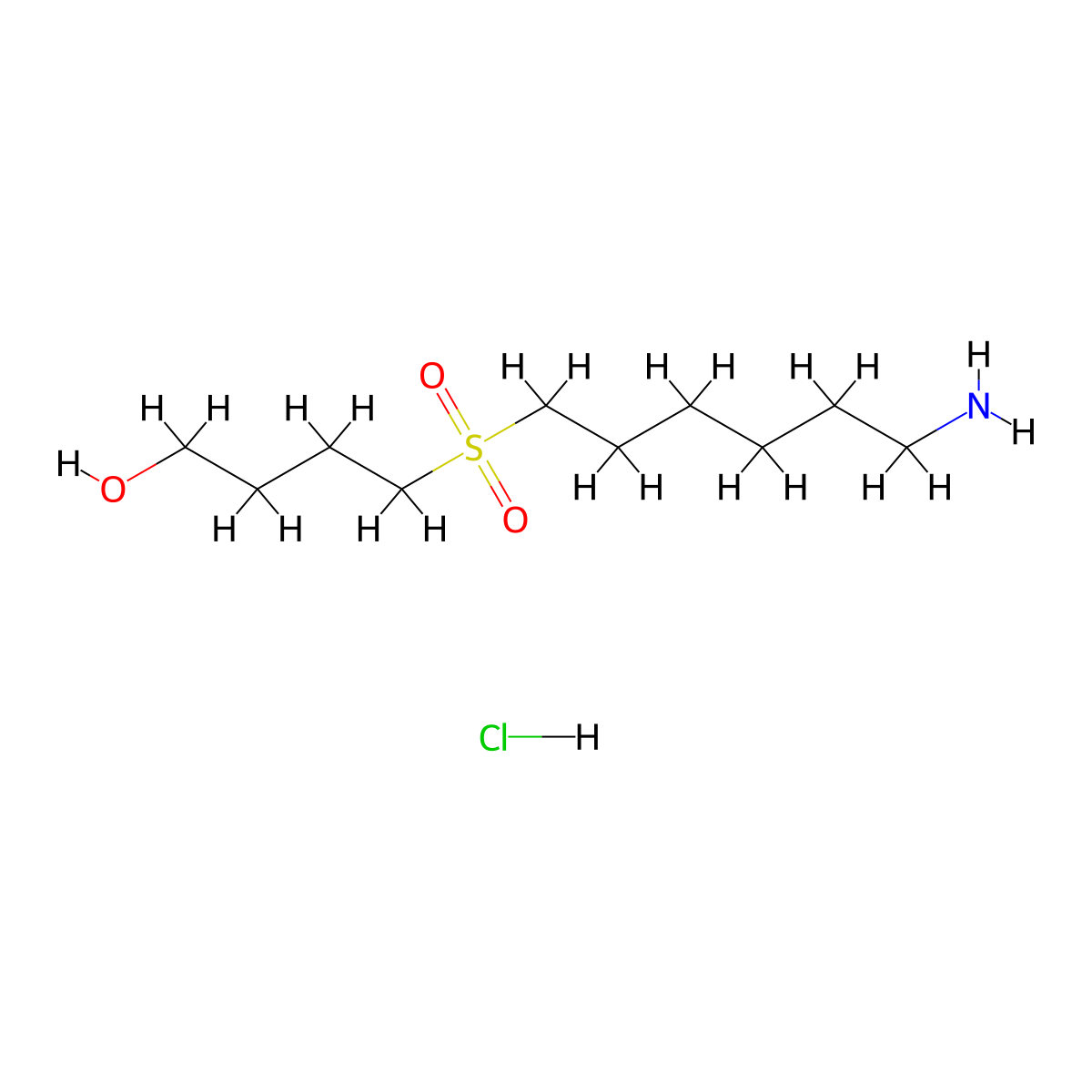 4-(6-Aminohexylsulfonyl)butan-1-ol;hydrochloride molecular structure, CAS 2955713-84-3