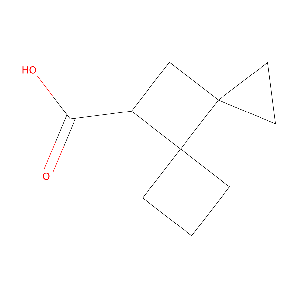 Dispiro[2.0.3^{4}.2^{3}]nonane-8-carboxylic acid molecular structure, CAS 2955713-87-6