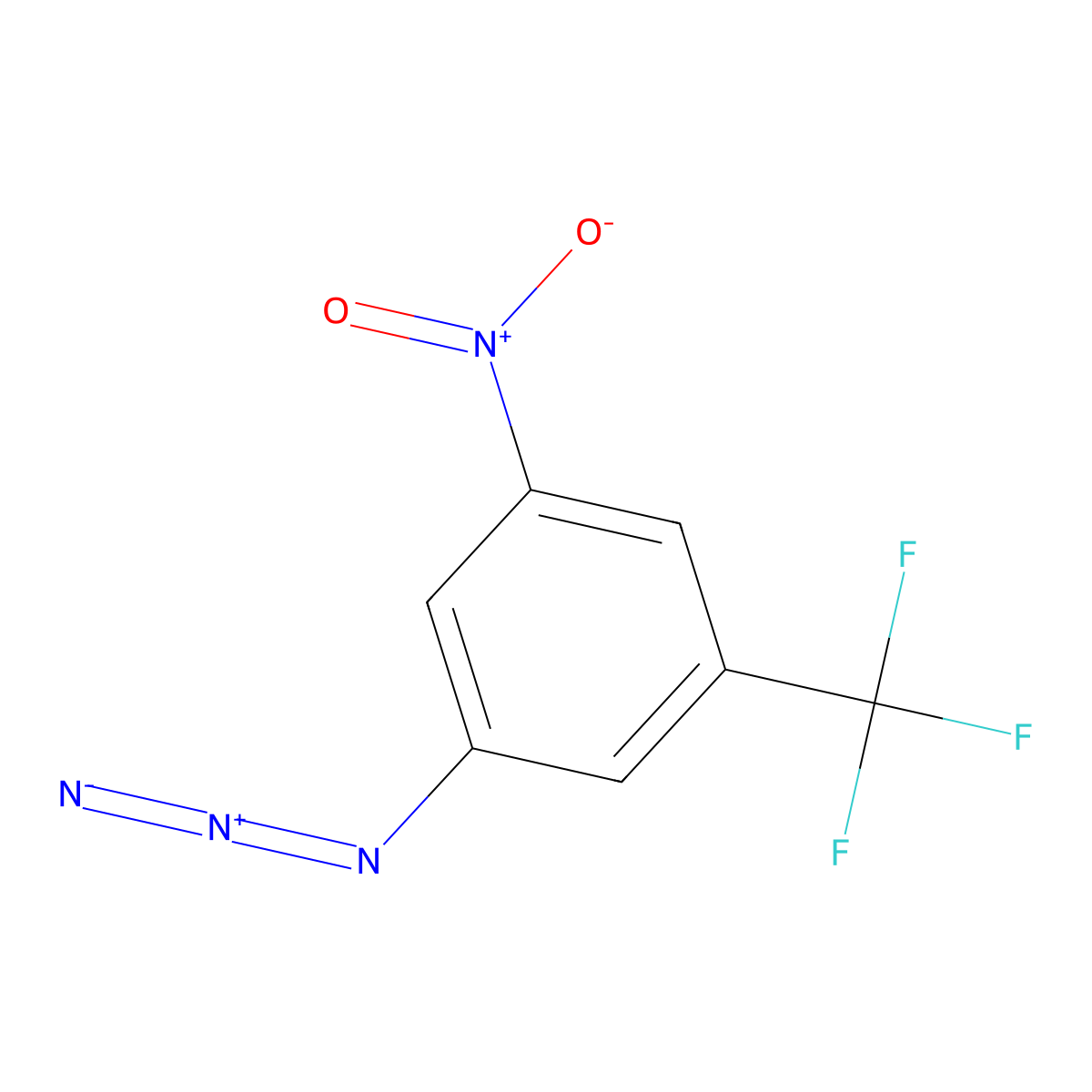 1-Azido-3-nitro-5-(trifluoromethyl)benzene molecular structure, CAS 2955713-91-2