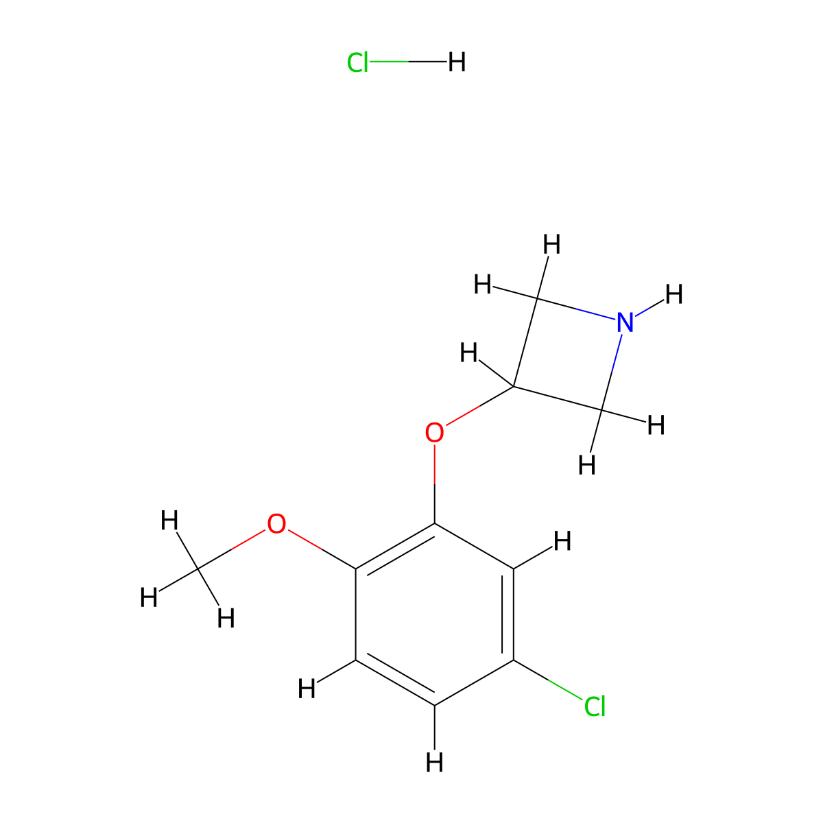3-(5-Chloro-2-methoxyphenoxy)azetidine hydrochloride molecular structure, CAS 2955713-95-6
