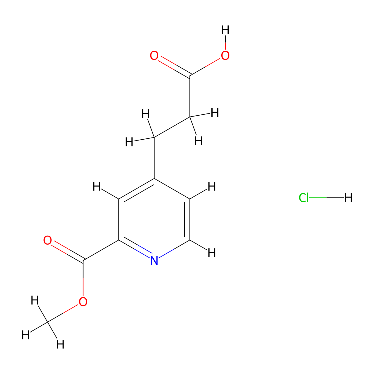 3-[2-(Methoxycarbonyl)pyridin-4-yl]propanoic acid hydrochloride molecular structure, CAS 2955714-03-9