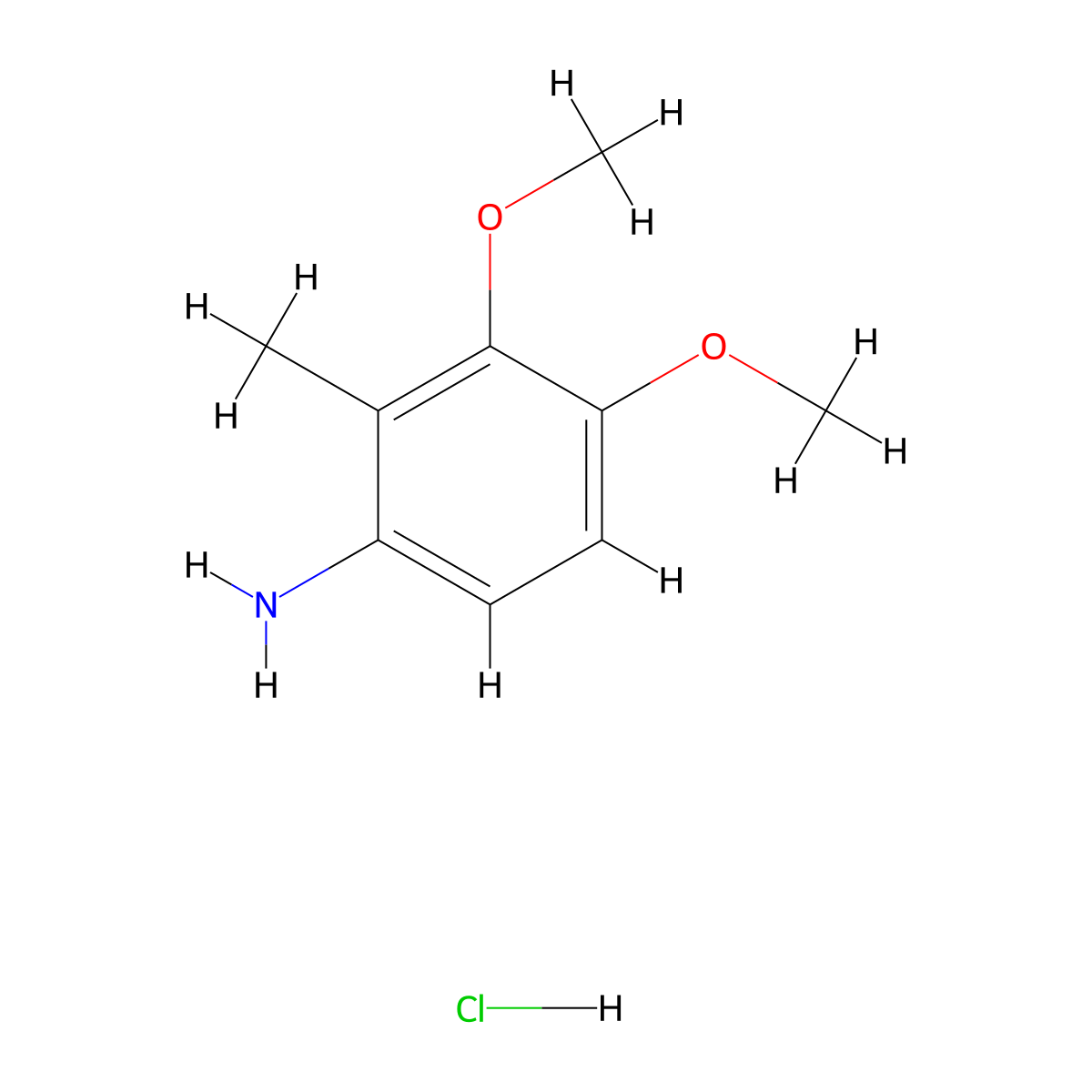 3,4-Dimethoxy-2-methylaniline hydrochloride molecular structure, CAS 2955714-04-0