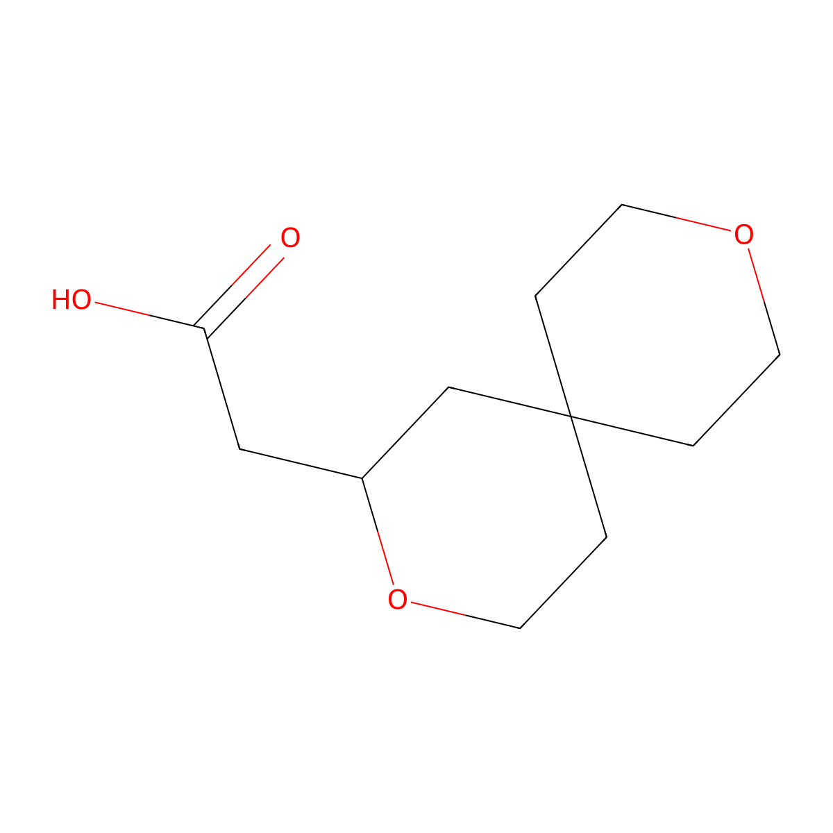 2-{3,9-Dioxaspiro[5.5]undecan-2-yl}acetic acid molecular structure, CAS 2955714-07-3