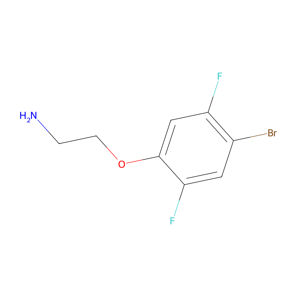 2-(4-Bromo-2,5-difluorophenoxy)ethan-1-amine molecular structure, CAS 2955714-09-5