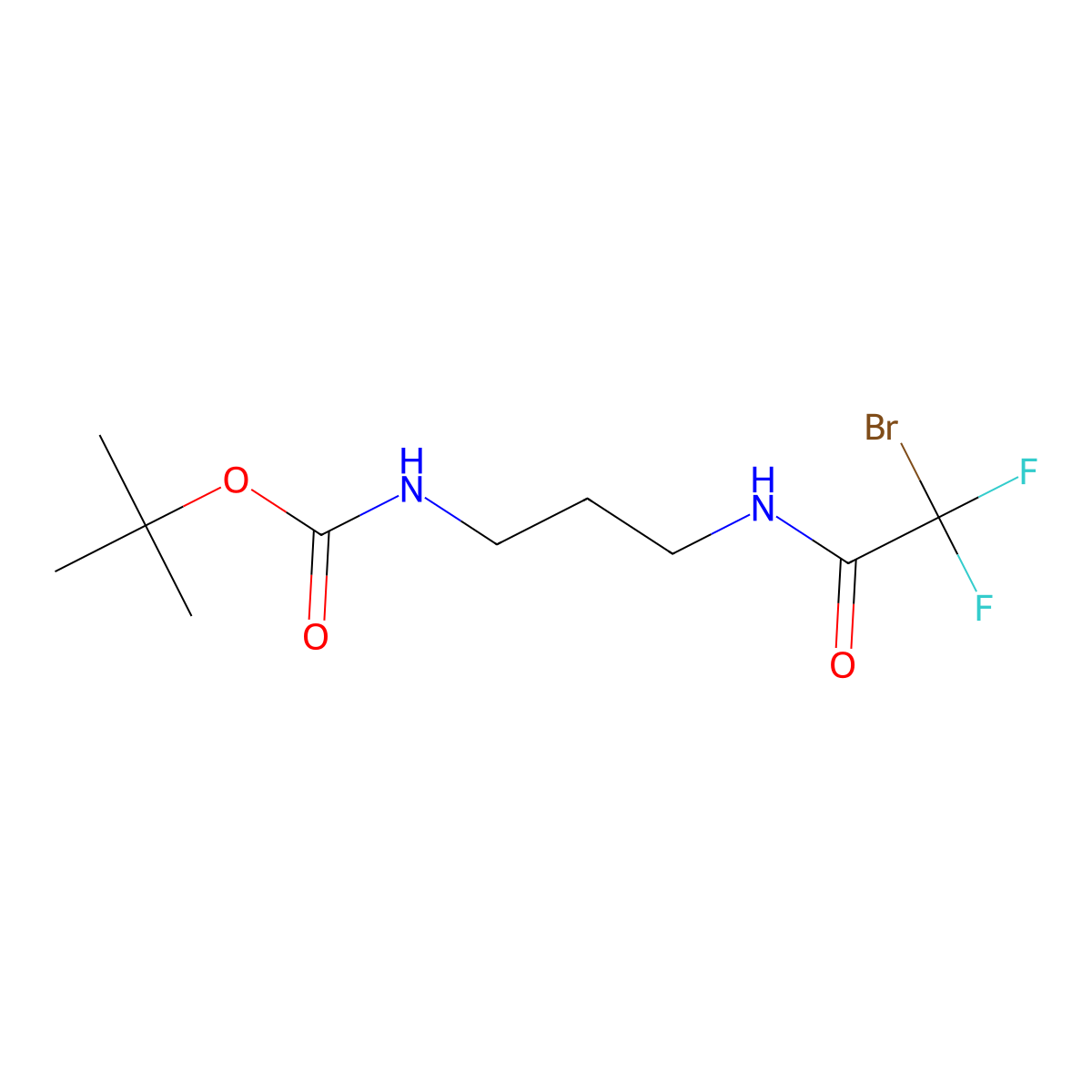 tert-butyl N-[3-(2-bromo-2,2-difluoroacetamido)propyl]carbamate molecular structure, CAS 2955714-10-8