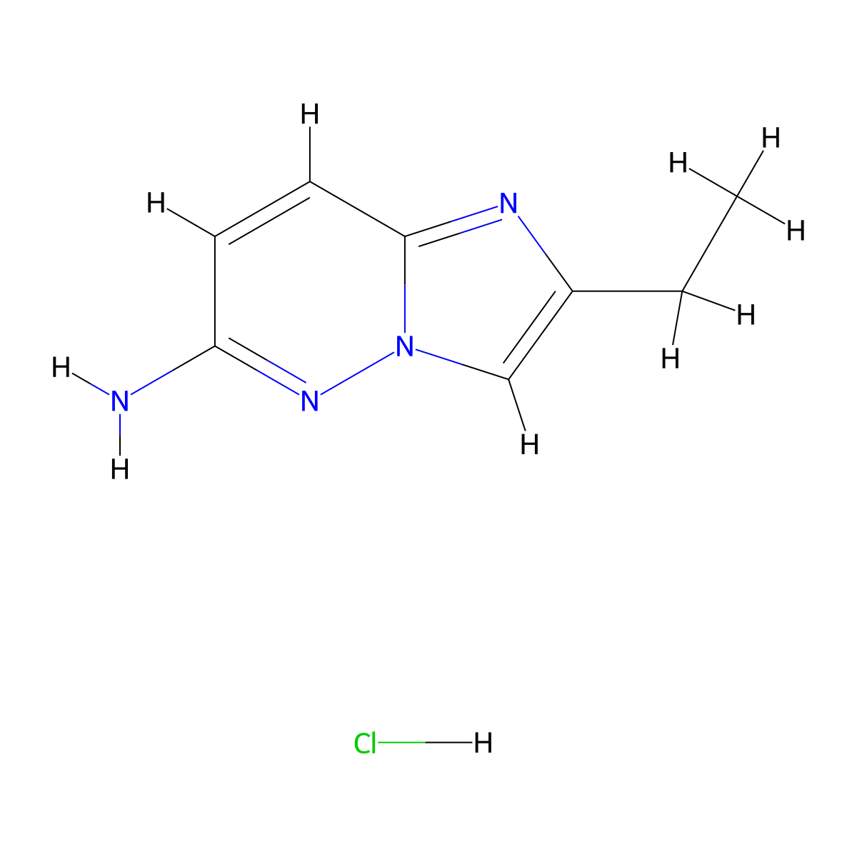2-Ethylimidazo[1,2-b]pyridazin-6-amine hydrochloride molecular structure, CAS 2955714-13-1