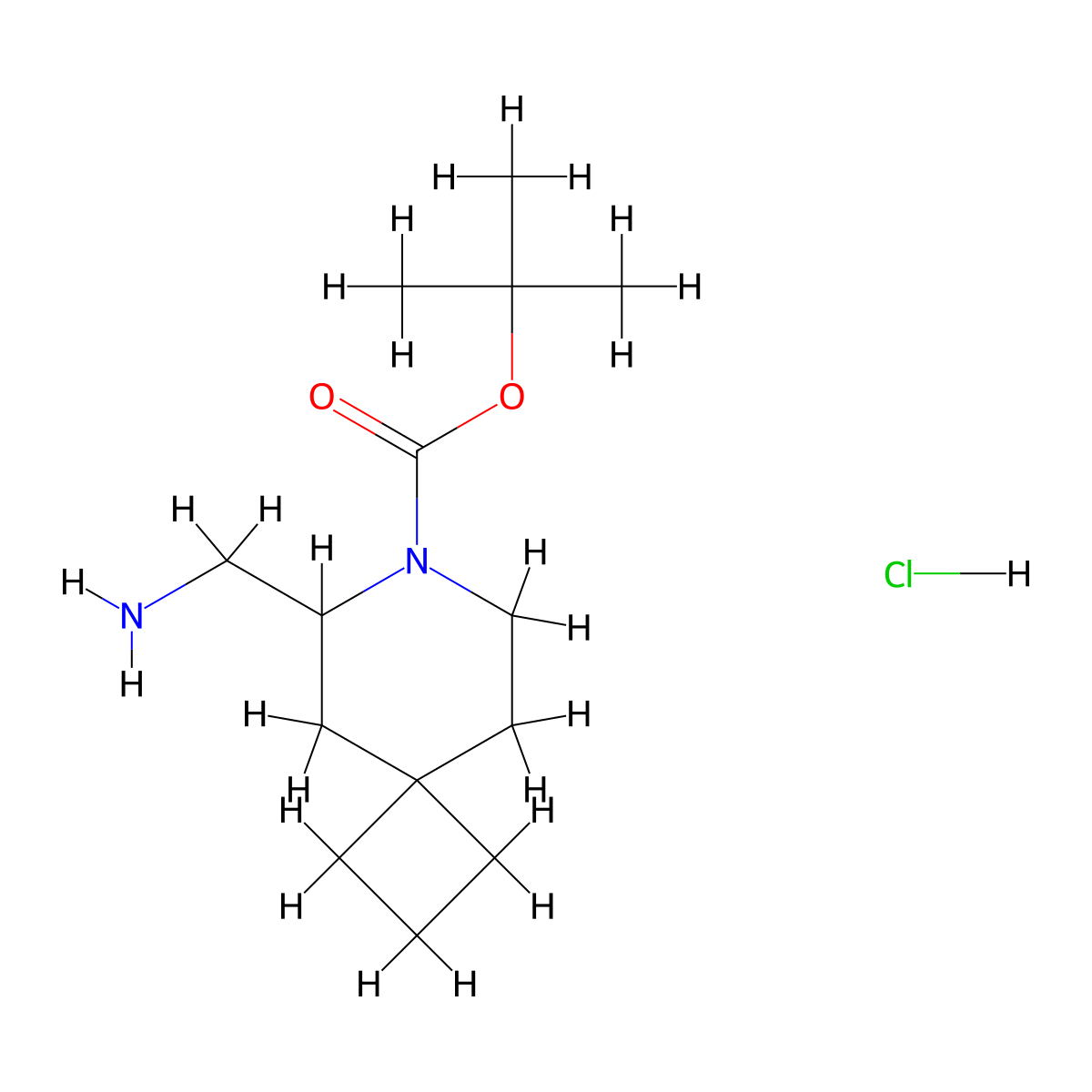 Tert-butyl 6-(aminomethyl)-7-azaspiro[3.5]nonane-7-carboxylate hydrochloride molecular structure, CAS 2955714-22-2