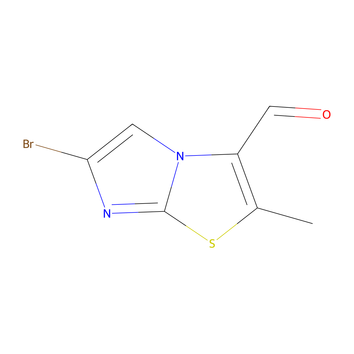 6-Bromo-2-methylimidazo[2,1-b][1,3]thiazole-3-carbaldehyde molecular structure, CAS 2955714-37-9