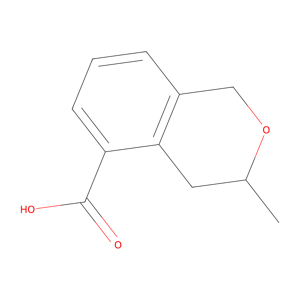 3-methyl-3,4-dihydro-1H-2-benzopyran-5-carboxylic acid molecular structure, CAS 2955714-47-1