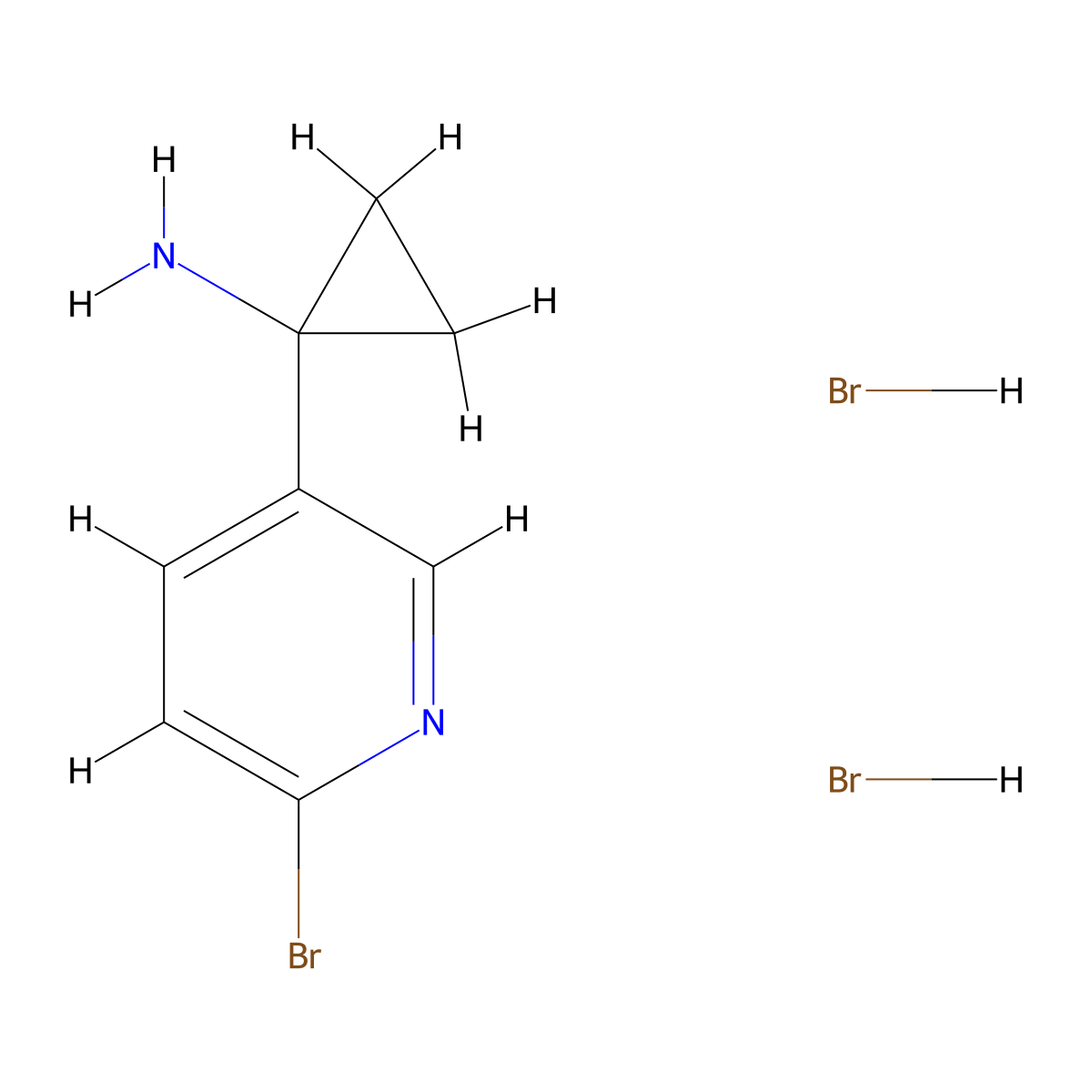 1-(6-Bromo-3-pyridinyl)cyclopropan-1-amine;dihydrobromide molecular structure, CAS 2955714-72-2