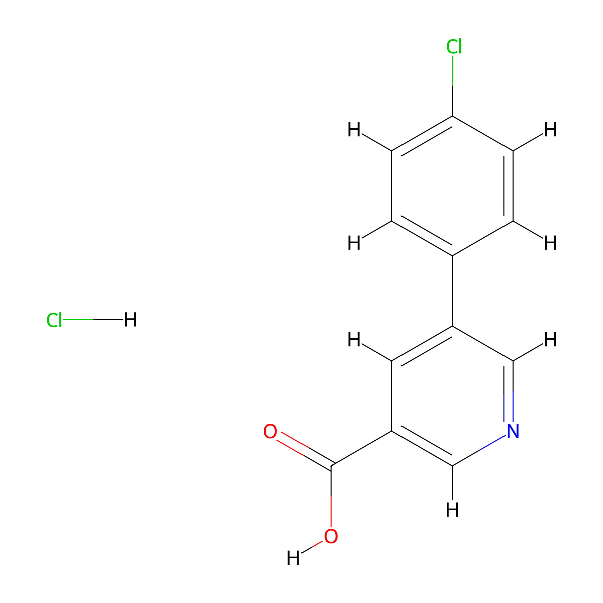 5-(4-Chlorophenyl)pyridine-3-carboxylic acid hydrochloride molecular structure, CAS 2955714-75-5