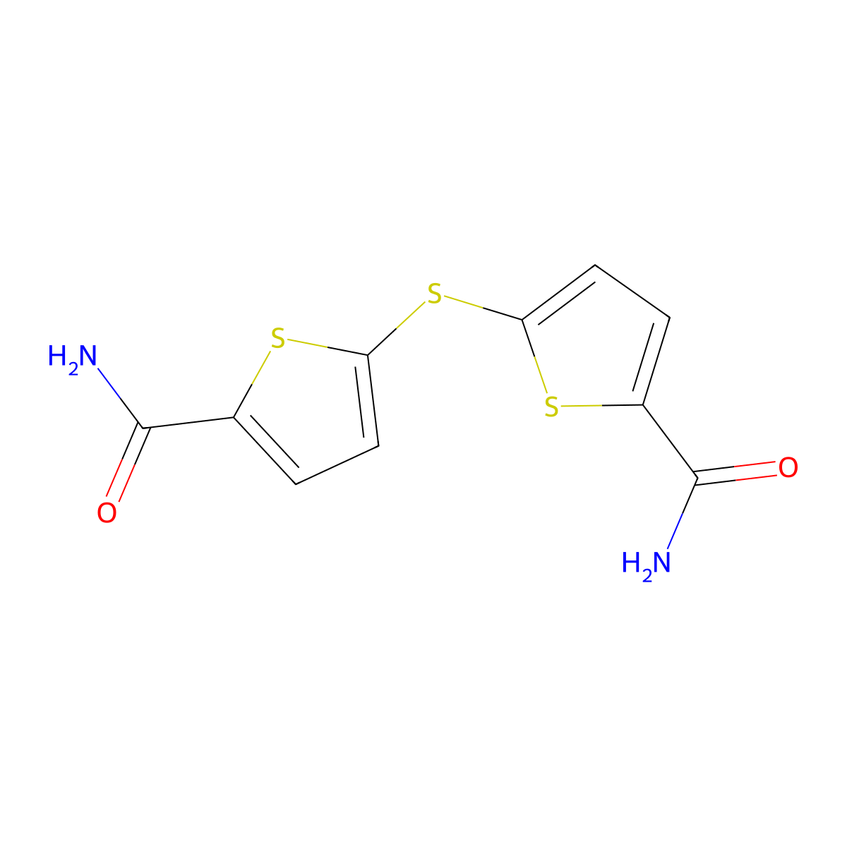5-[(5-Carbamoylthiophen-2-yl)sulfanyl]thiophene-2-carboxamide molecular structure, CAS 2955714-77-7